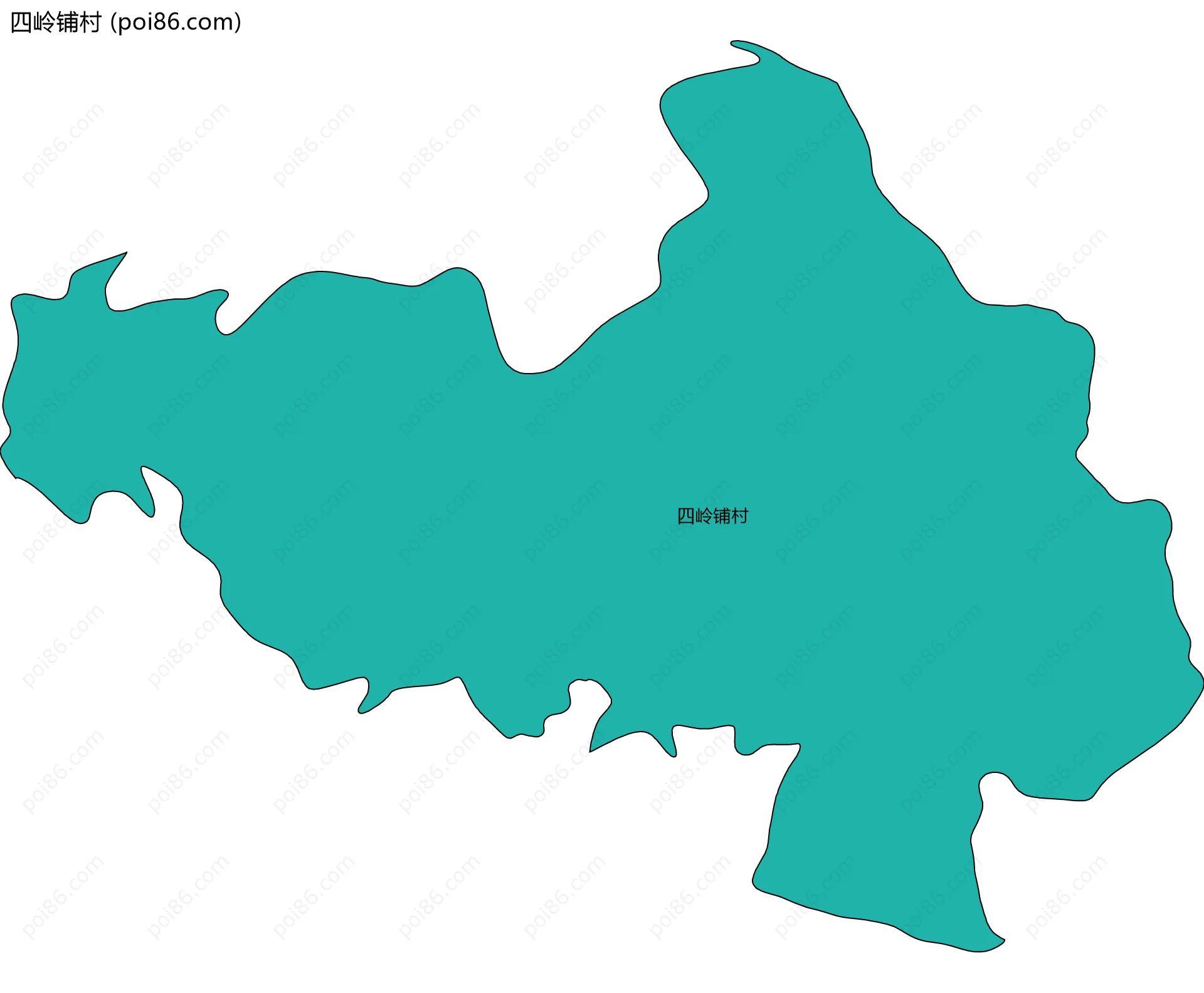 四岭铺村边界地图