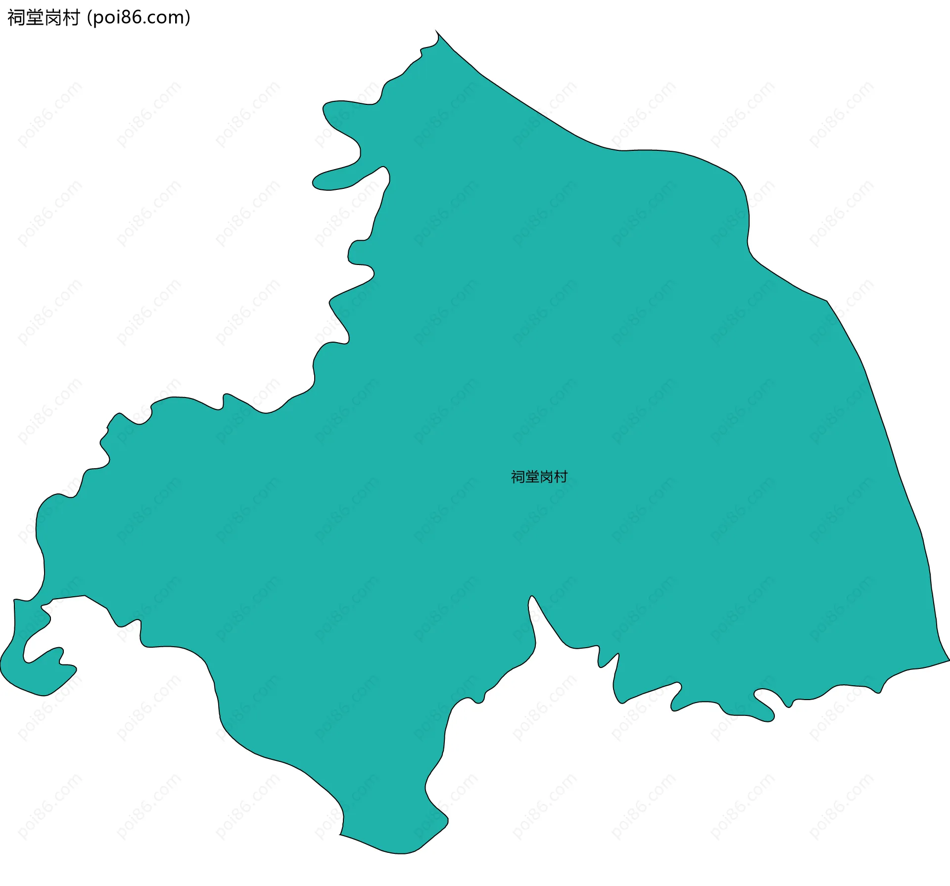 祠堂岗村边界地图