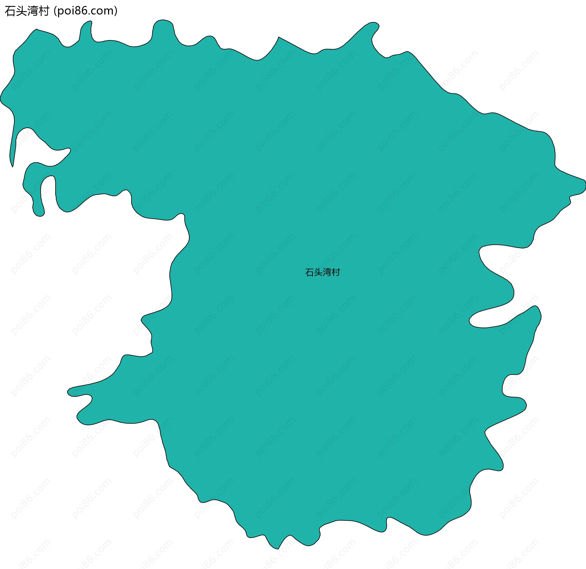 石头湾村边界地图
