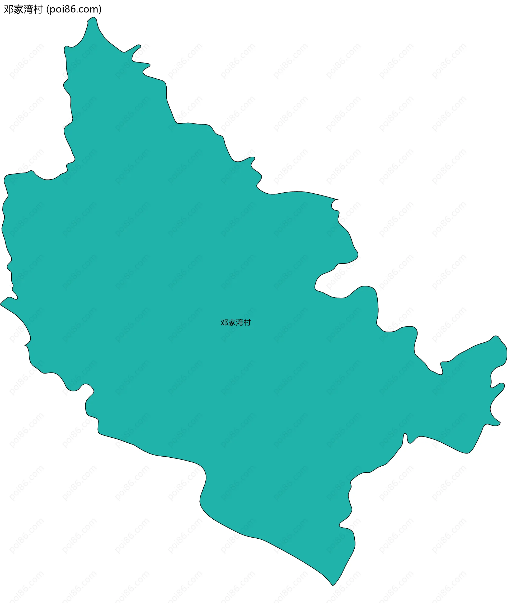 邓家湾村边界地图