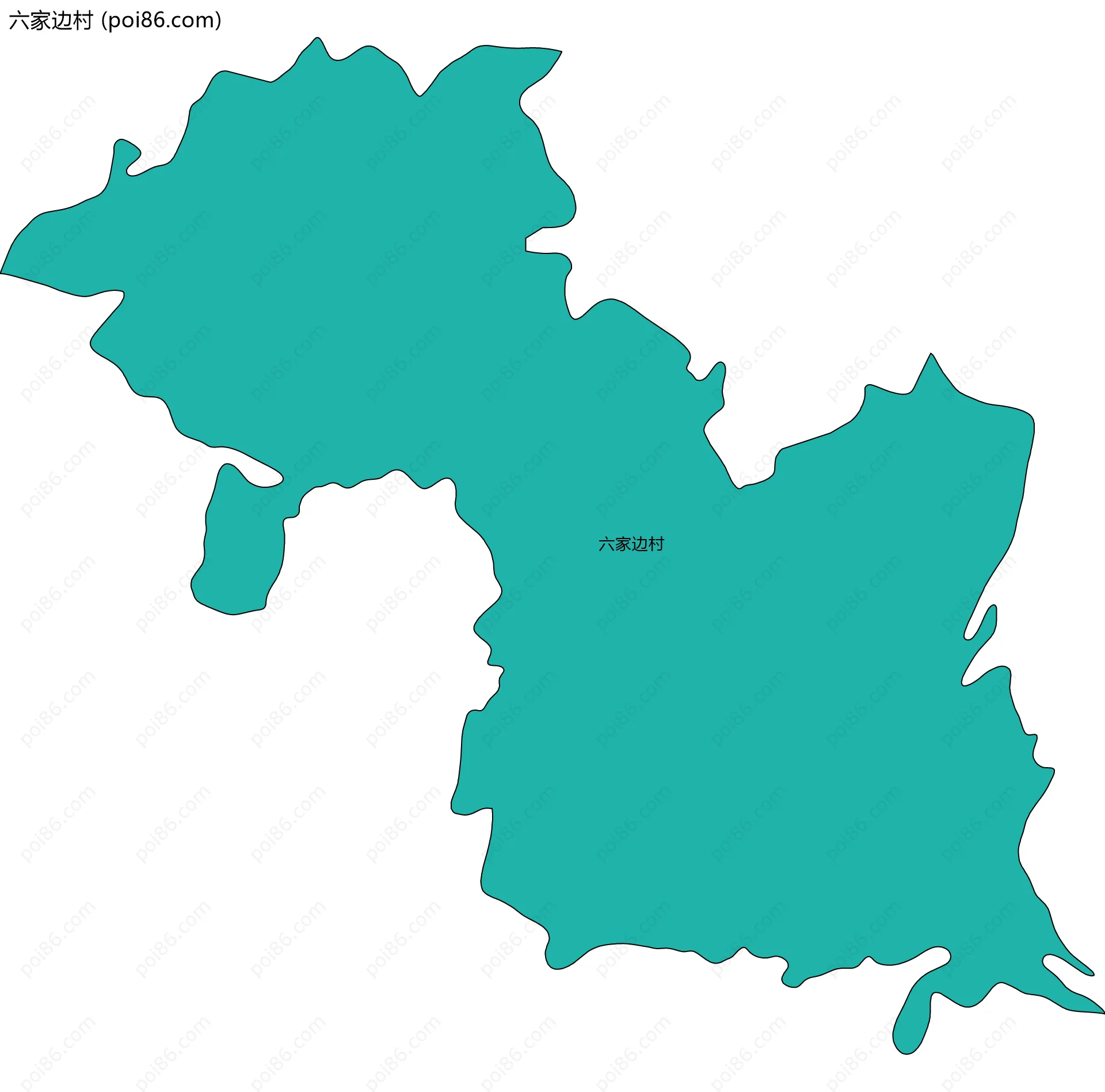 六家边村边界地图