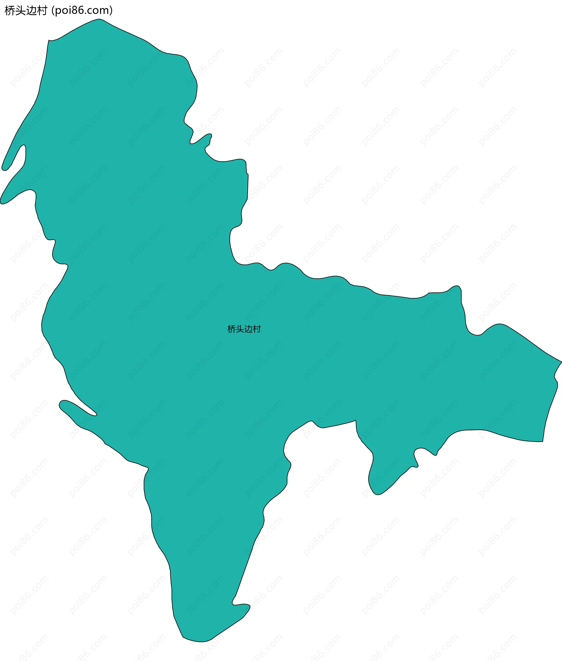 桥头边村边界地图