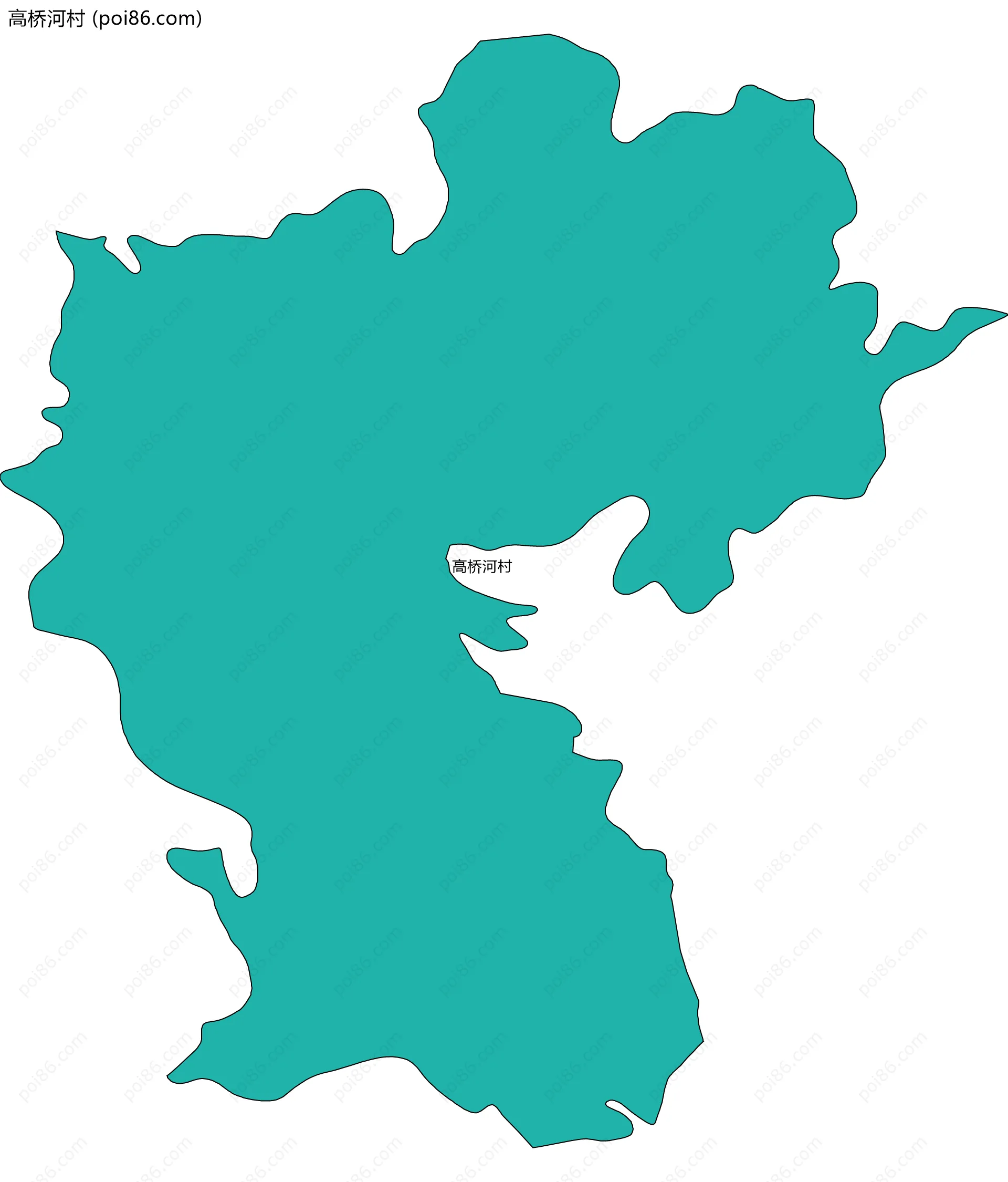 高桥河村边界地图