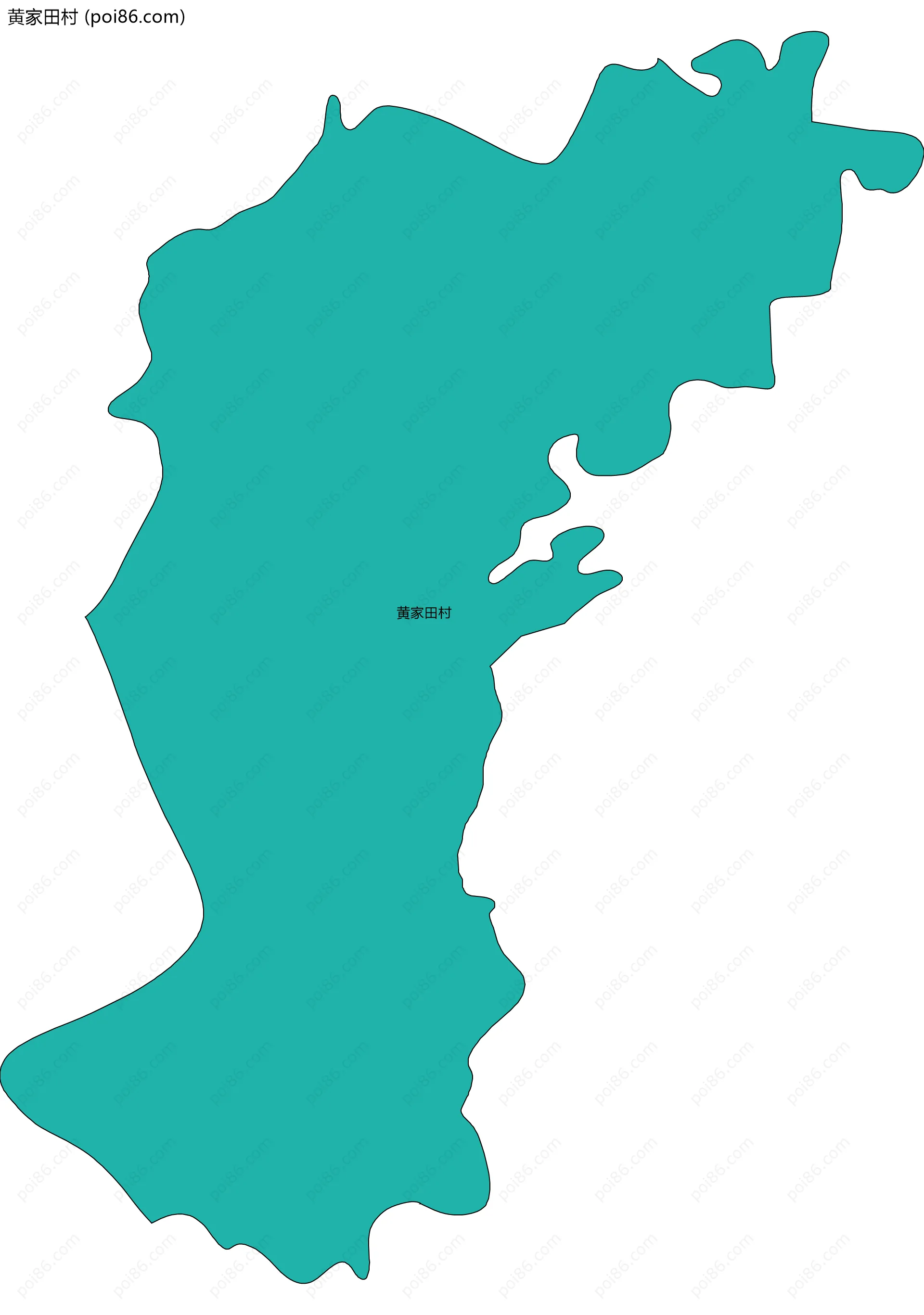 黄家田村边界地图