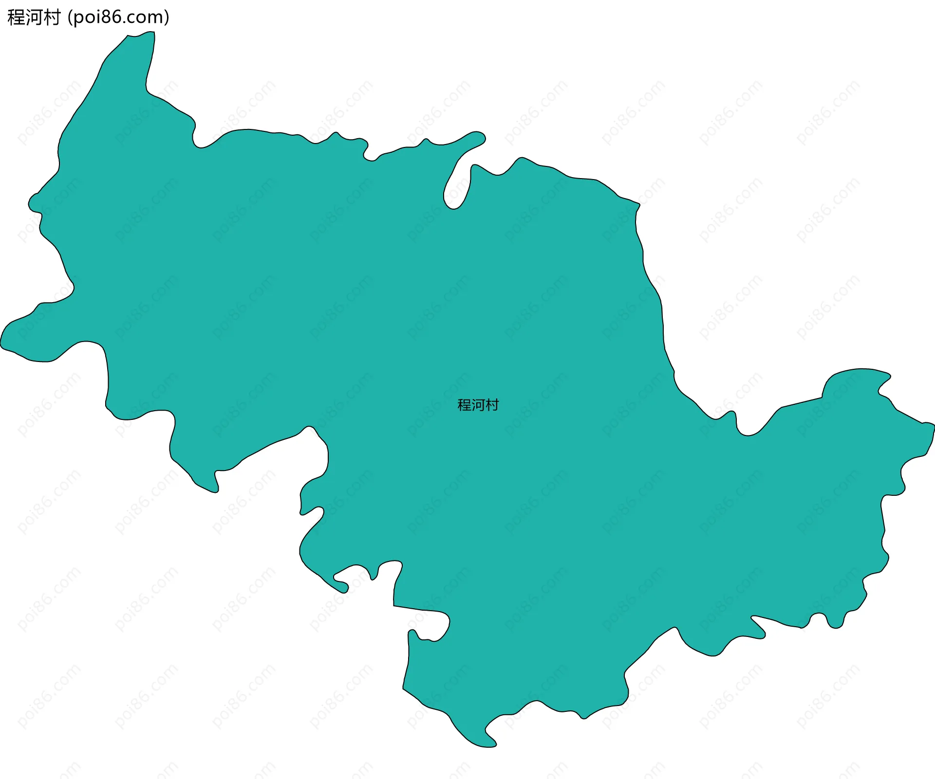 程河村边界地图