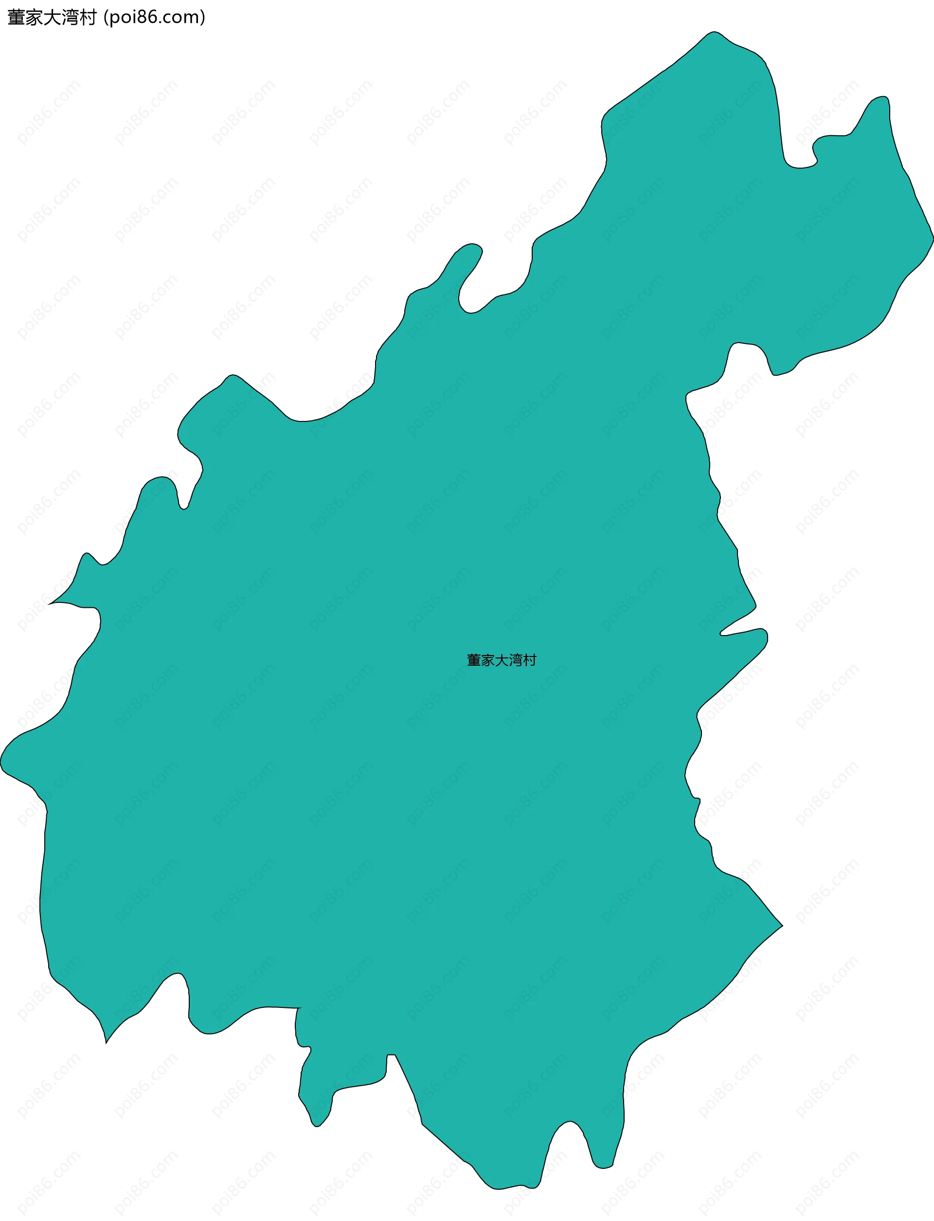 董家大湾村边界地图