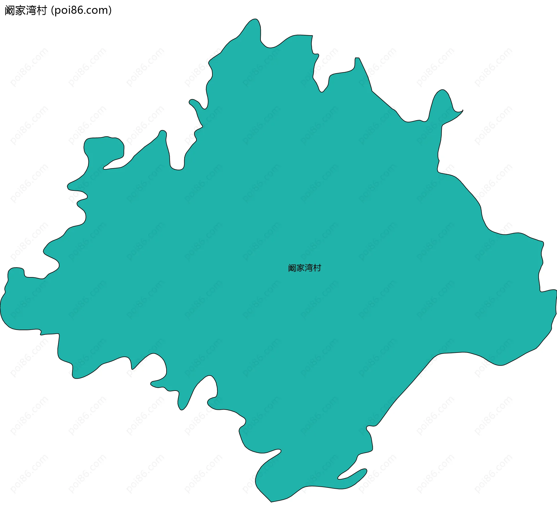 阚家湾村边界地图