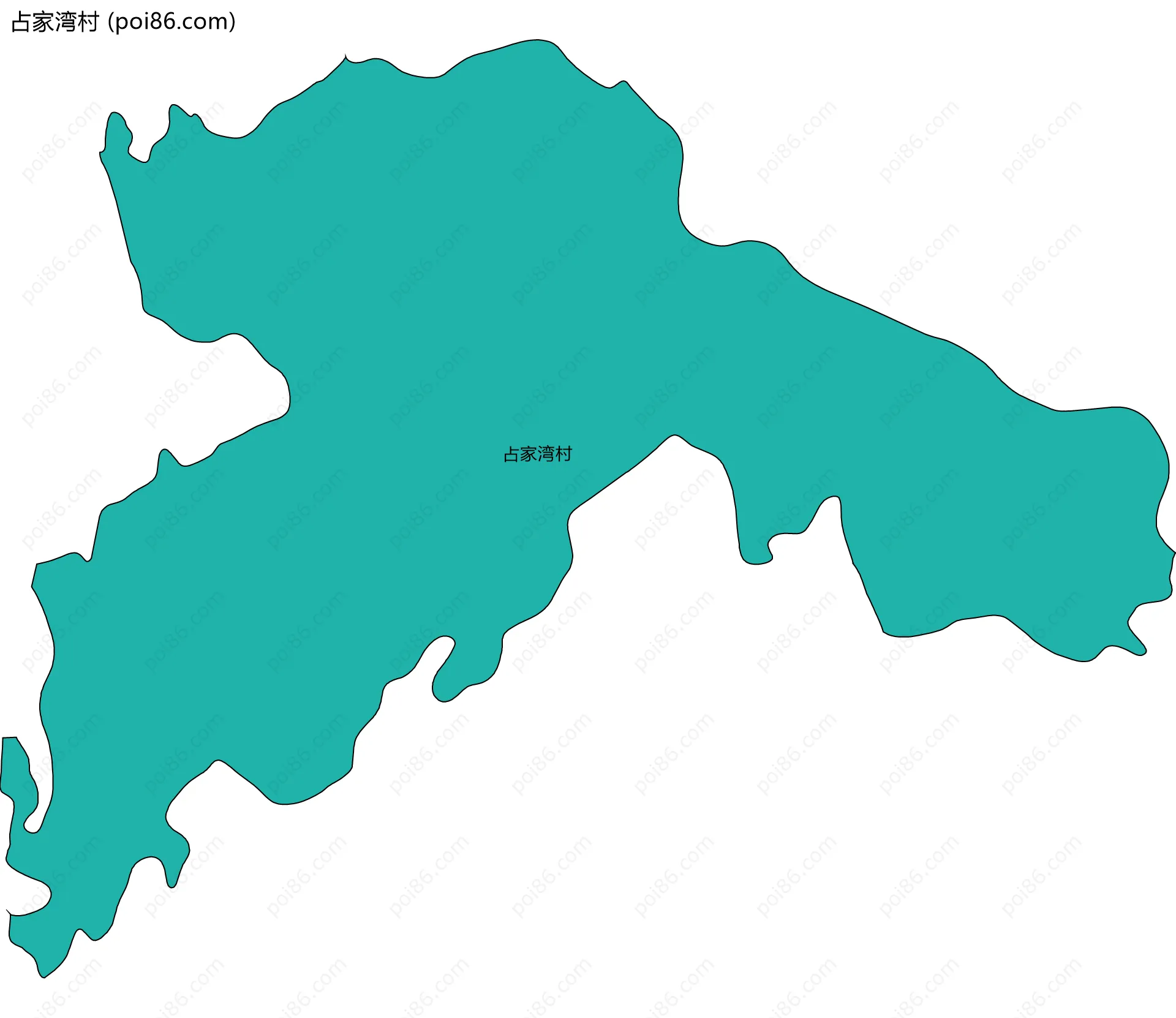 占家湾村边界地图