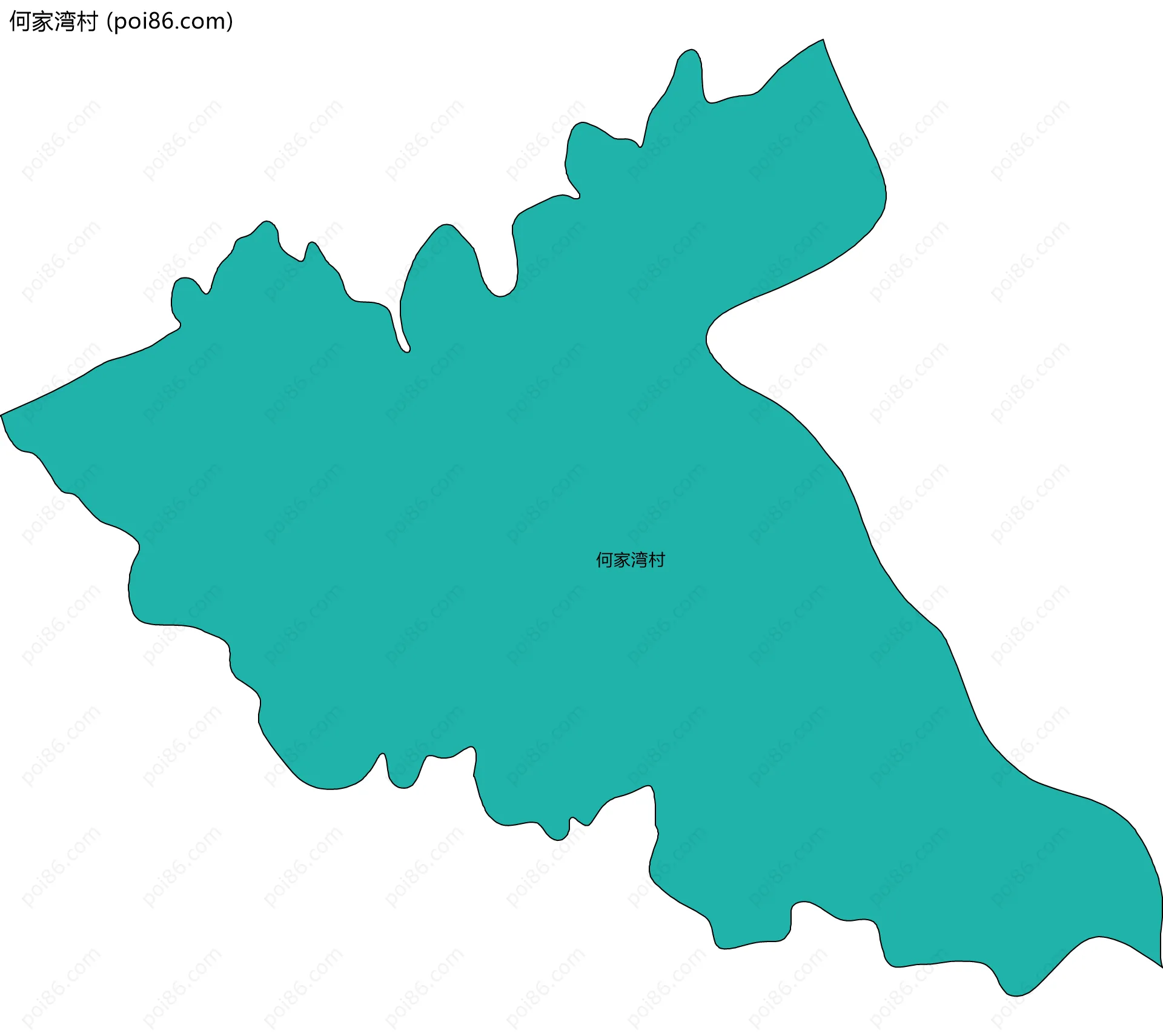 何家湾村边界地图