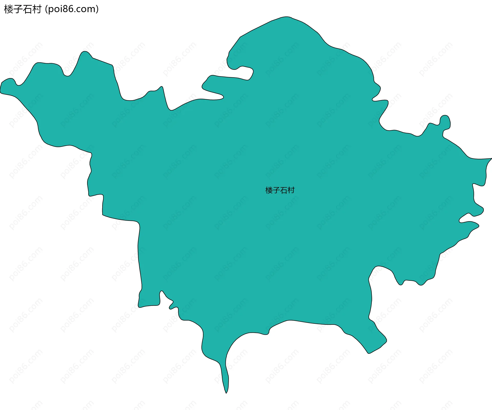 楼子石村边界地图