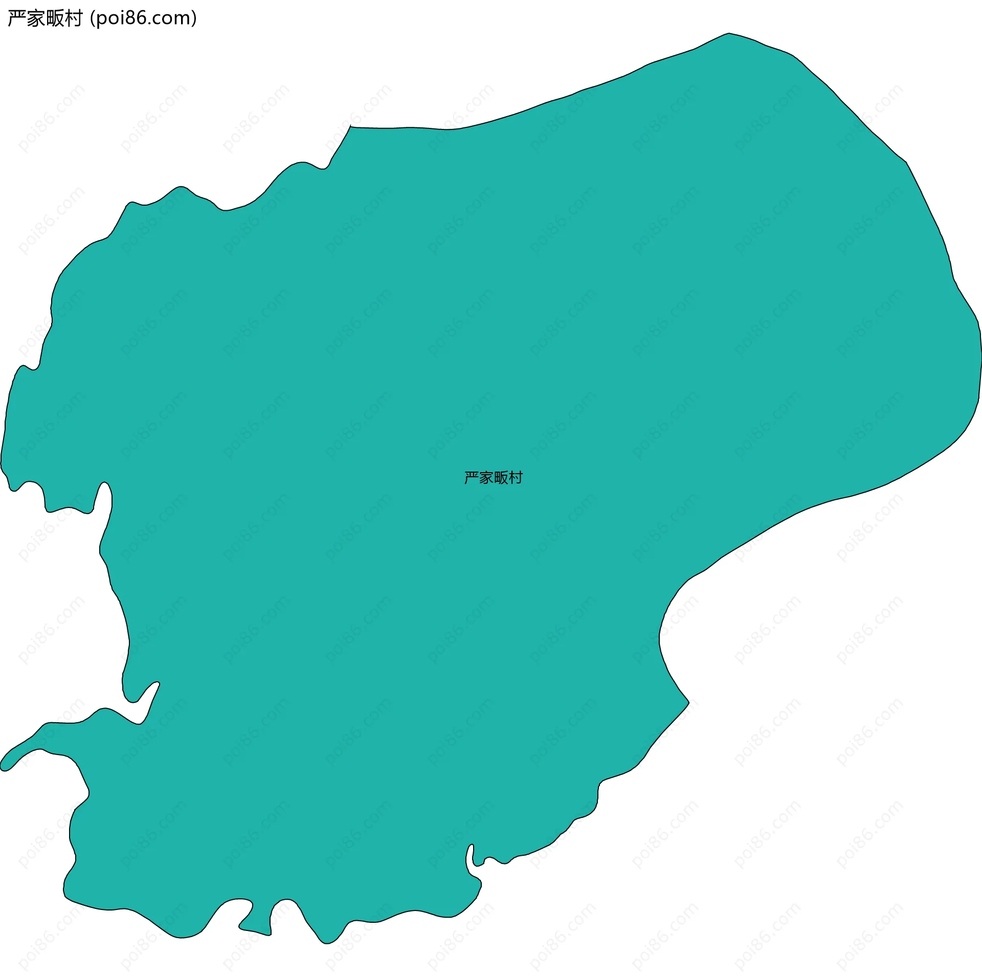 严家畈村边界地图