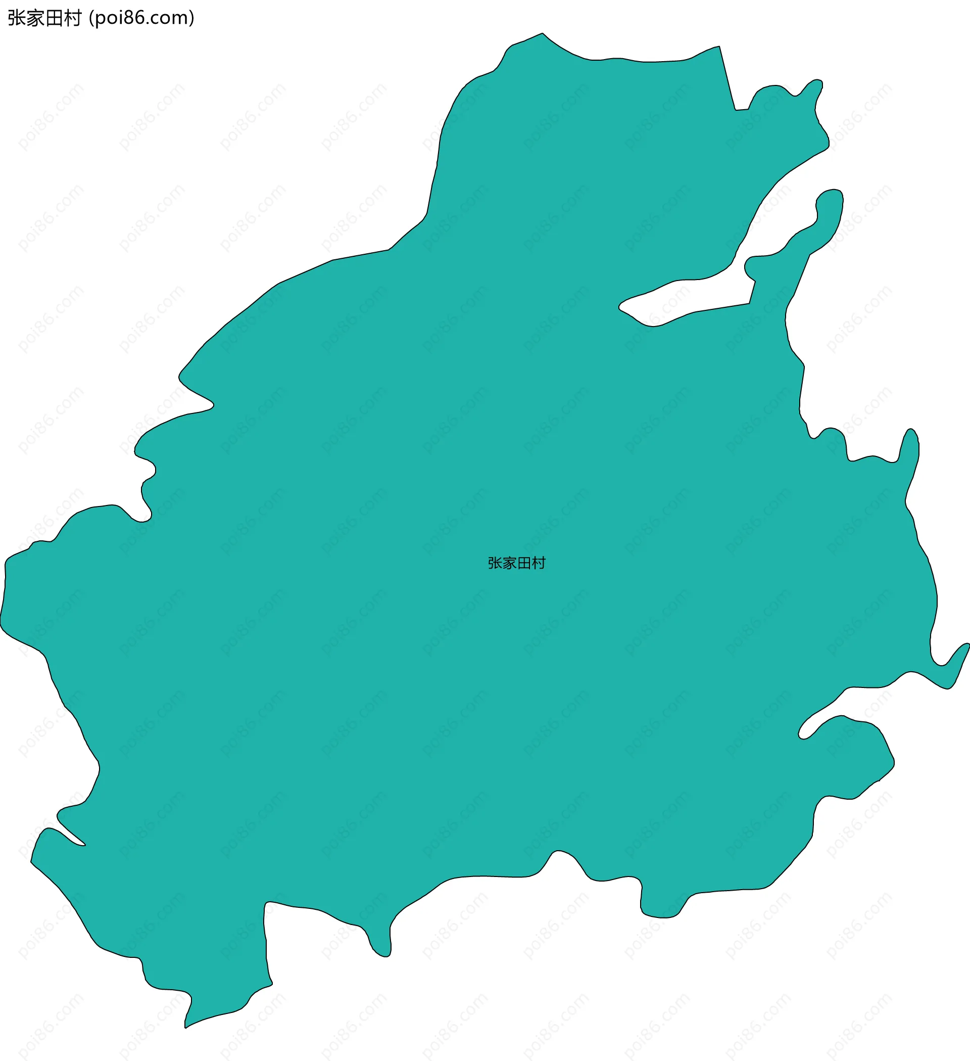 张家田村边界地图