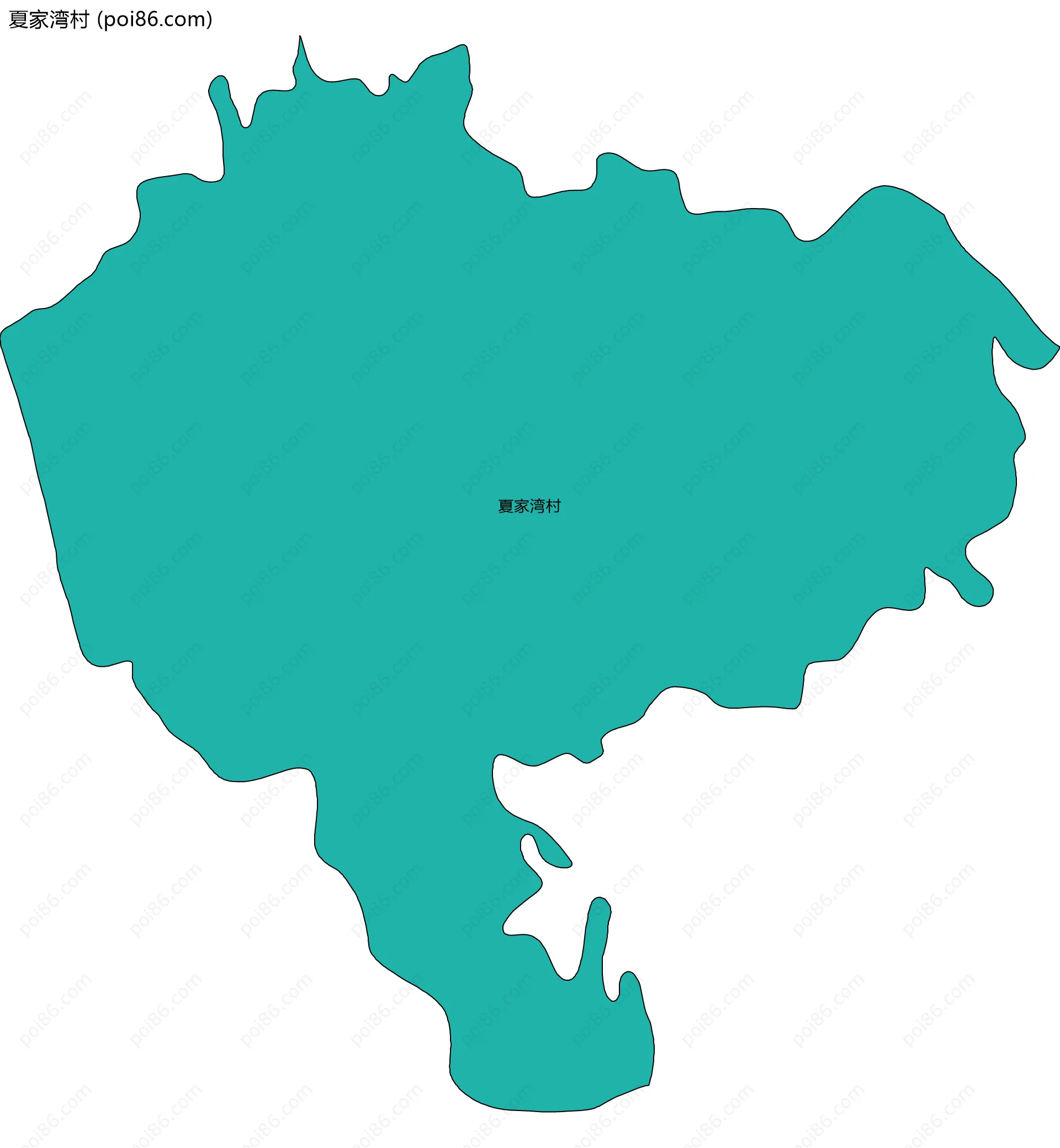 夏家湾村边界地图