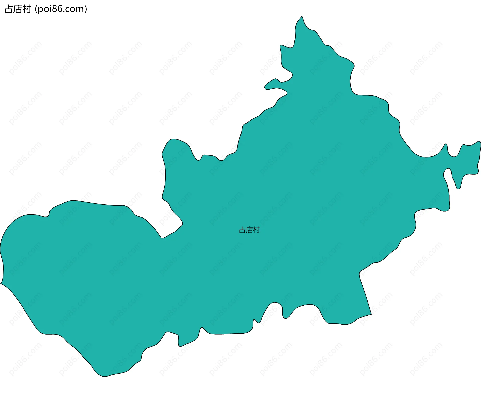 占店村边界地图