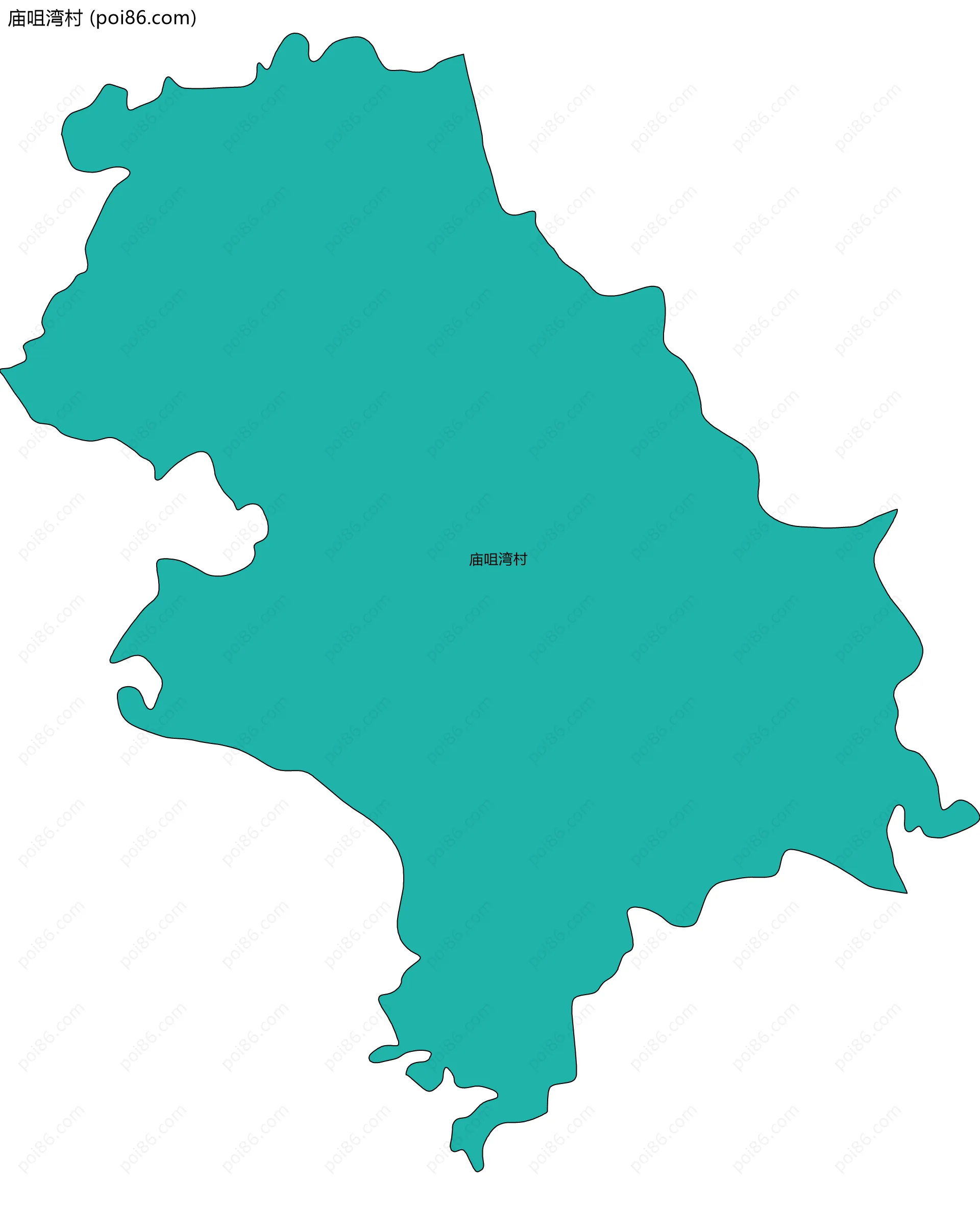 庙咀湾村边界地图