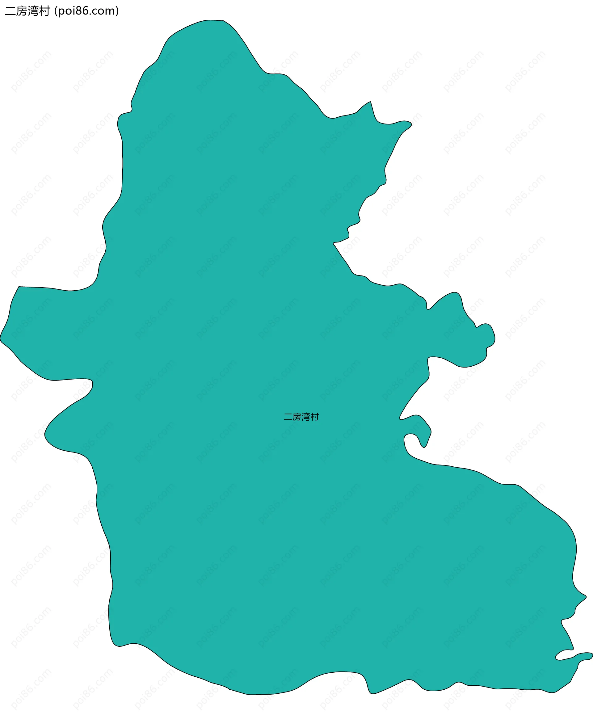 二房湾村边界地图