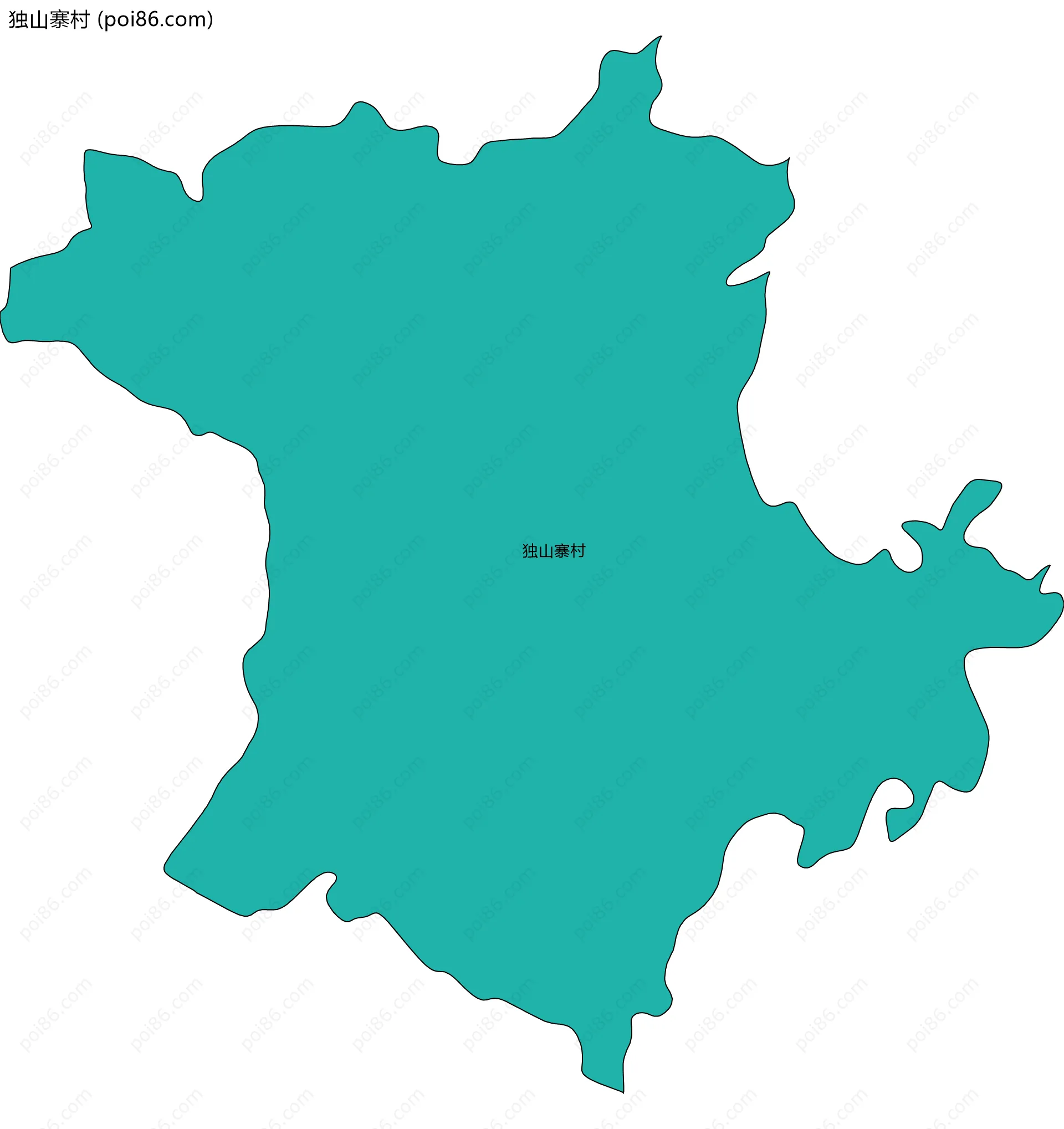 独山寨村边界地图