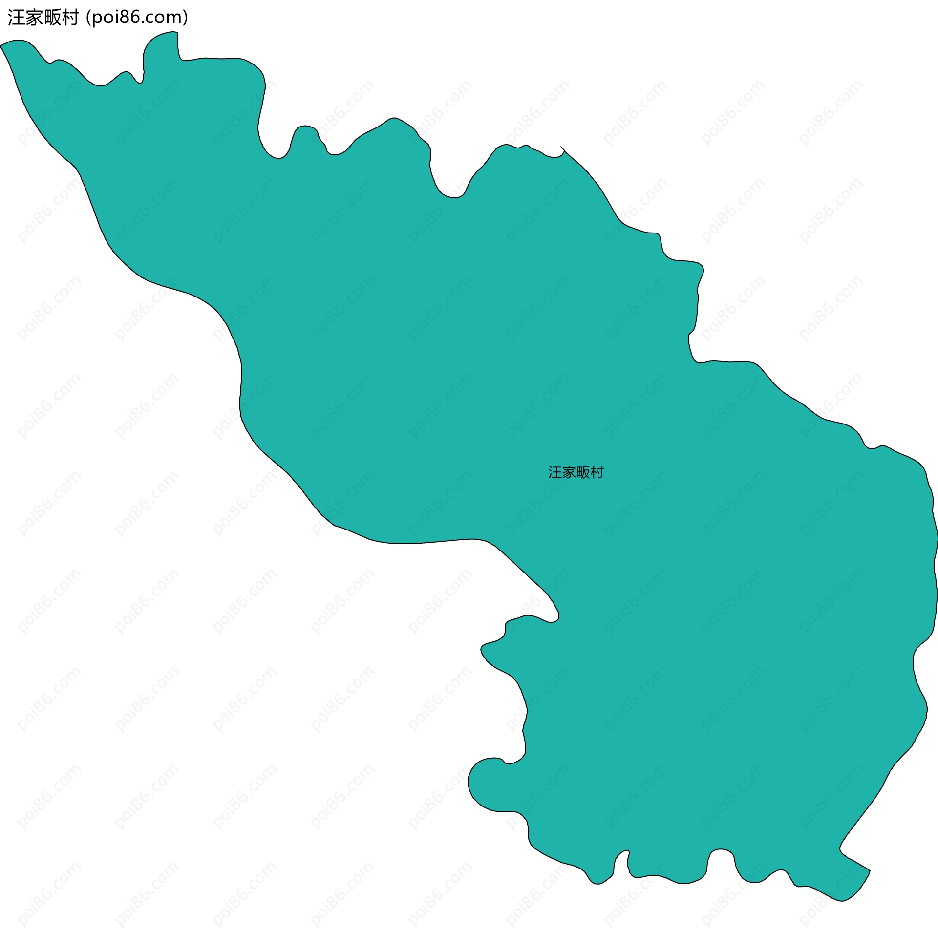 汪家畈村边界地图