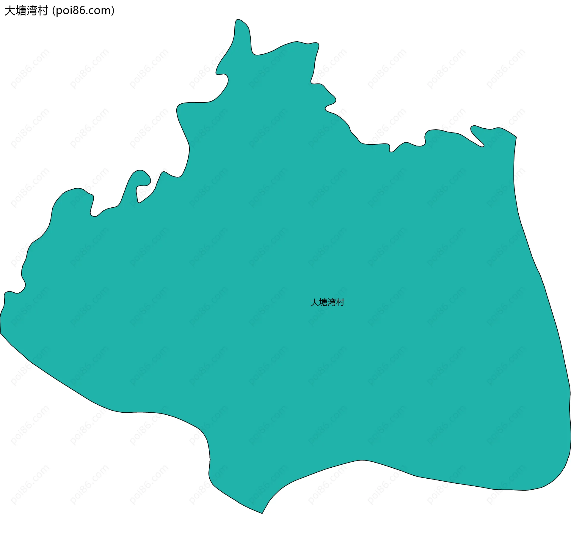 大塘湾村边界地图