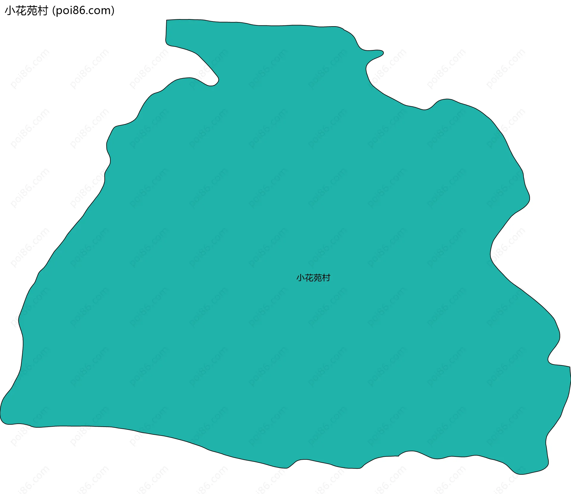 小花苑村边界地图