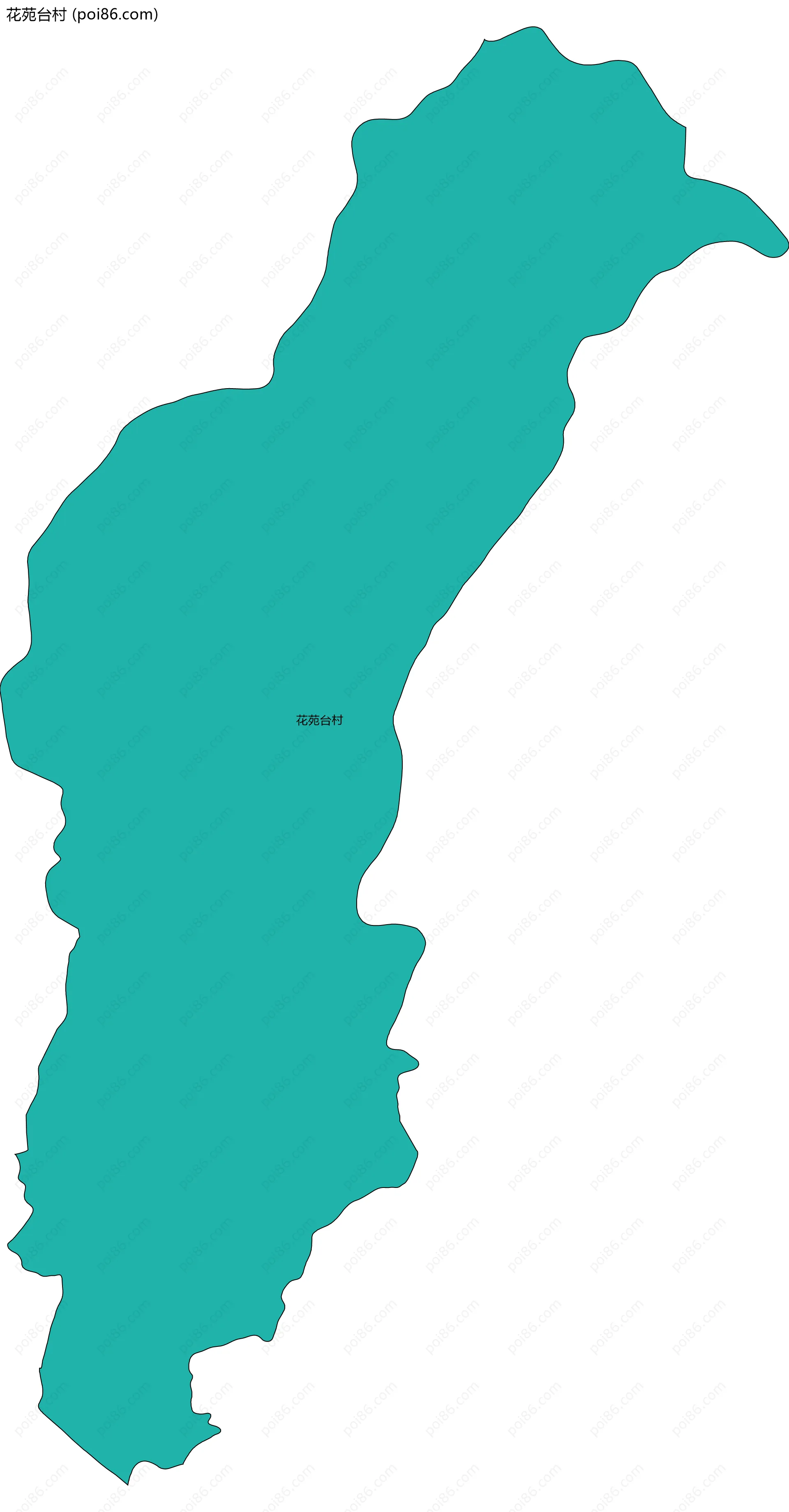 花苑台村边界地图