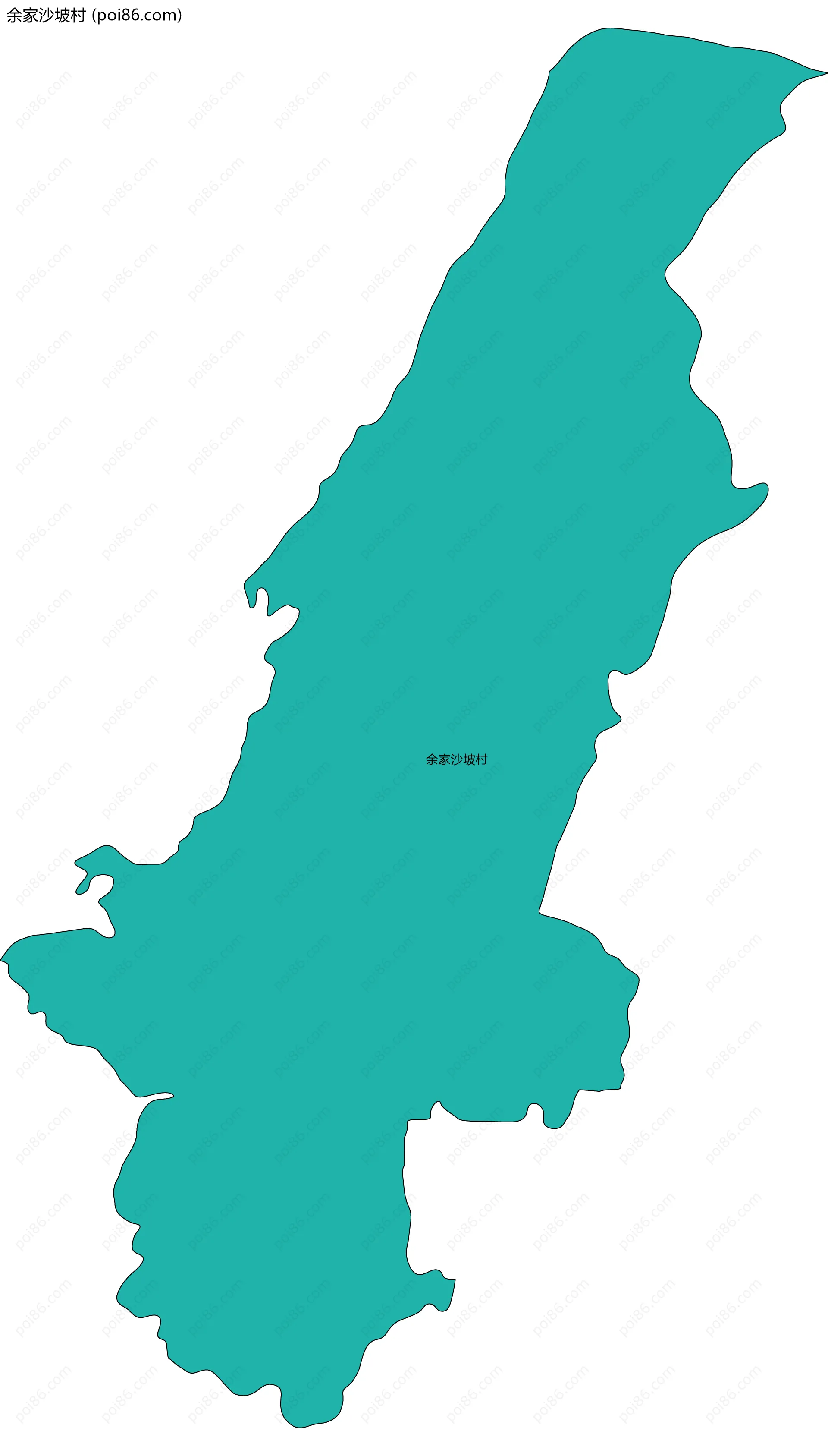 余家沙坡村边界地图