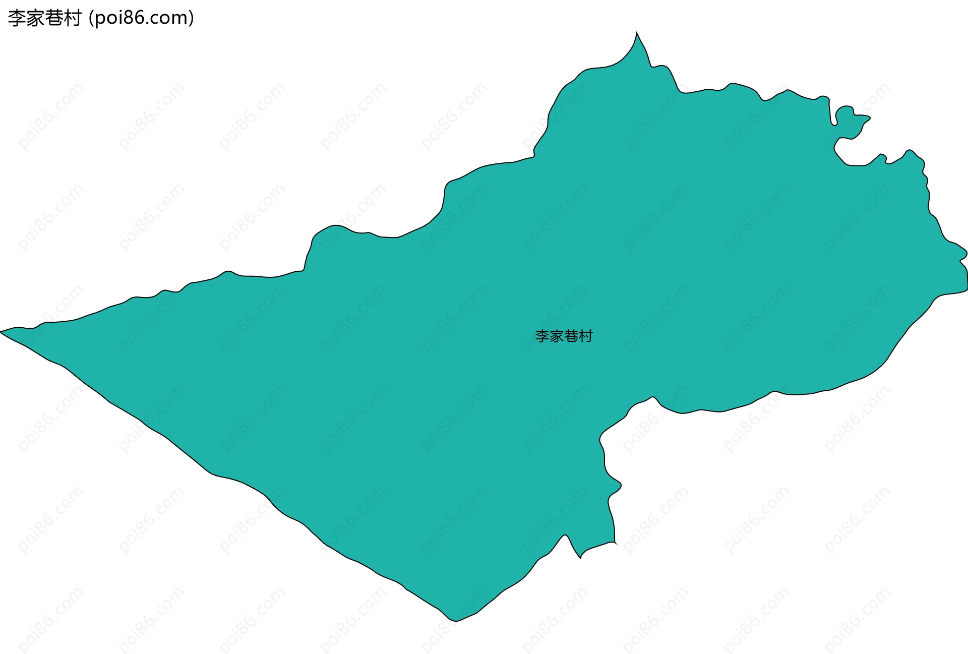 李家巷村边界地图