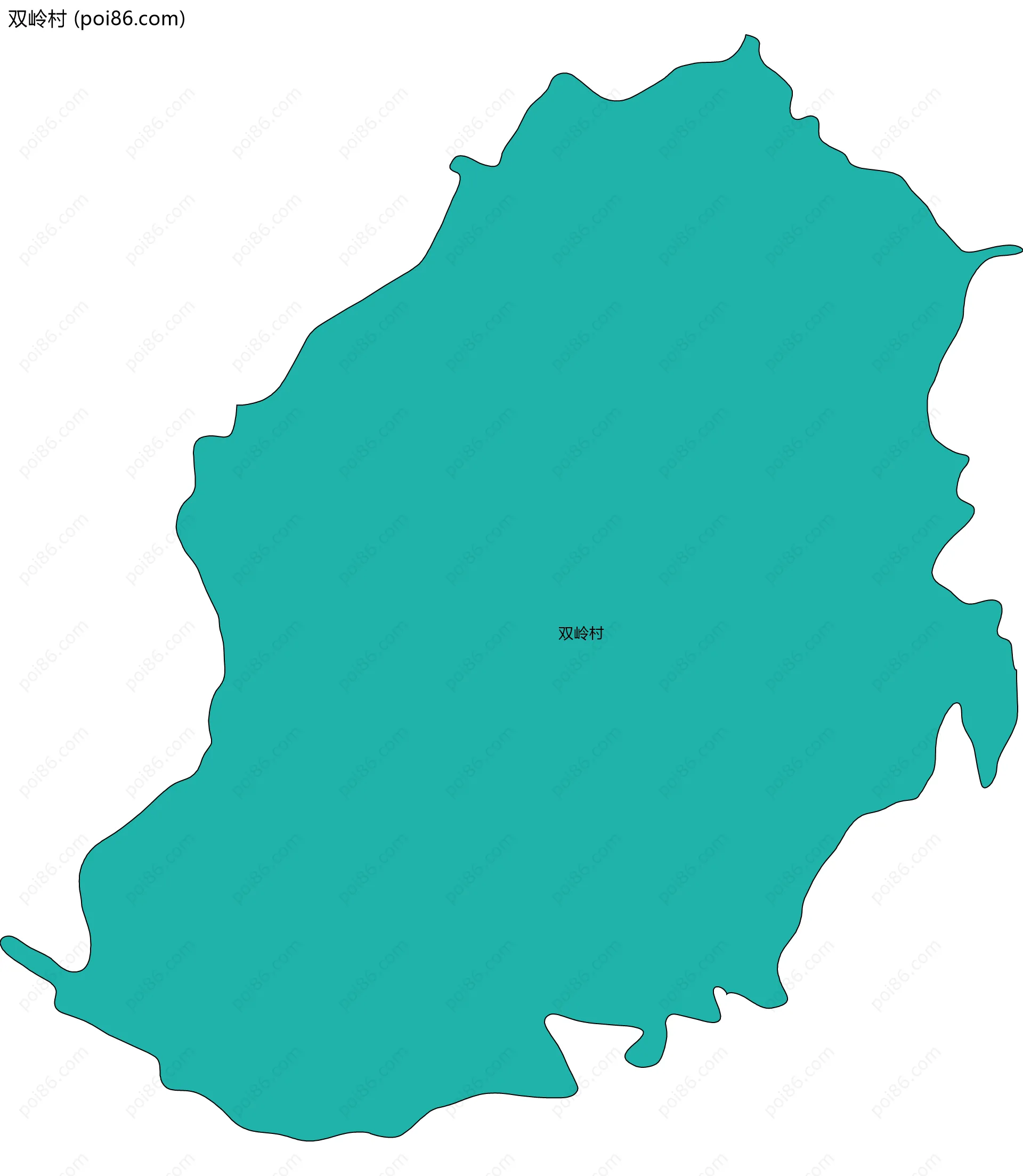 双岭村边界地图