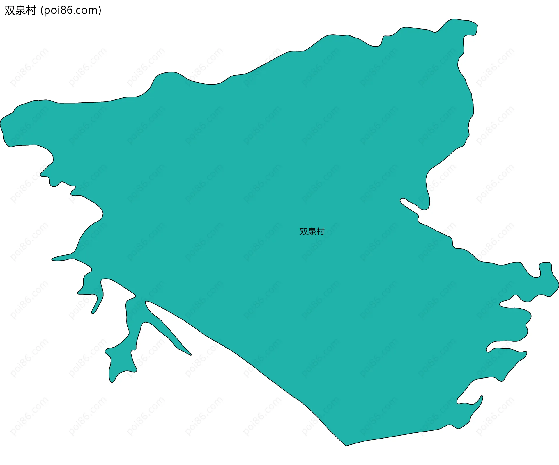 双泉村边界地图