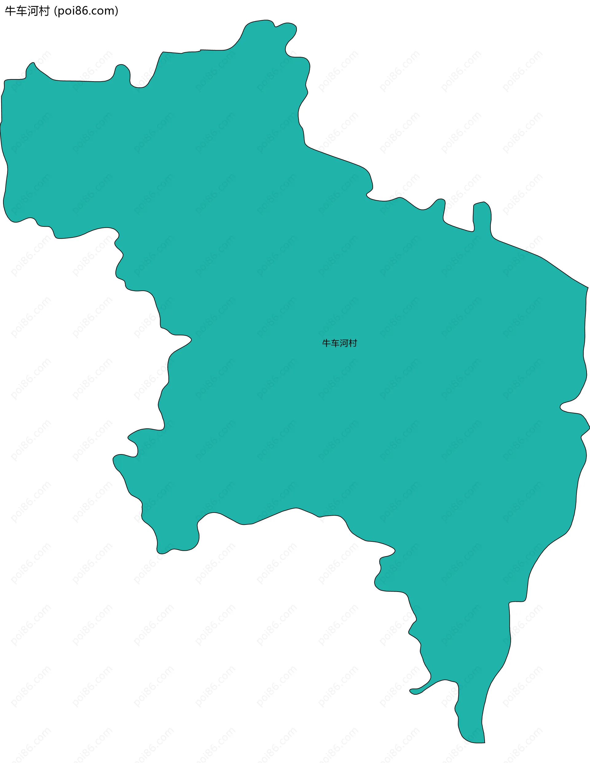 牛车河村边界地图