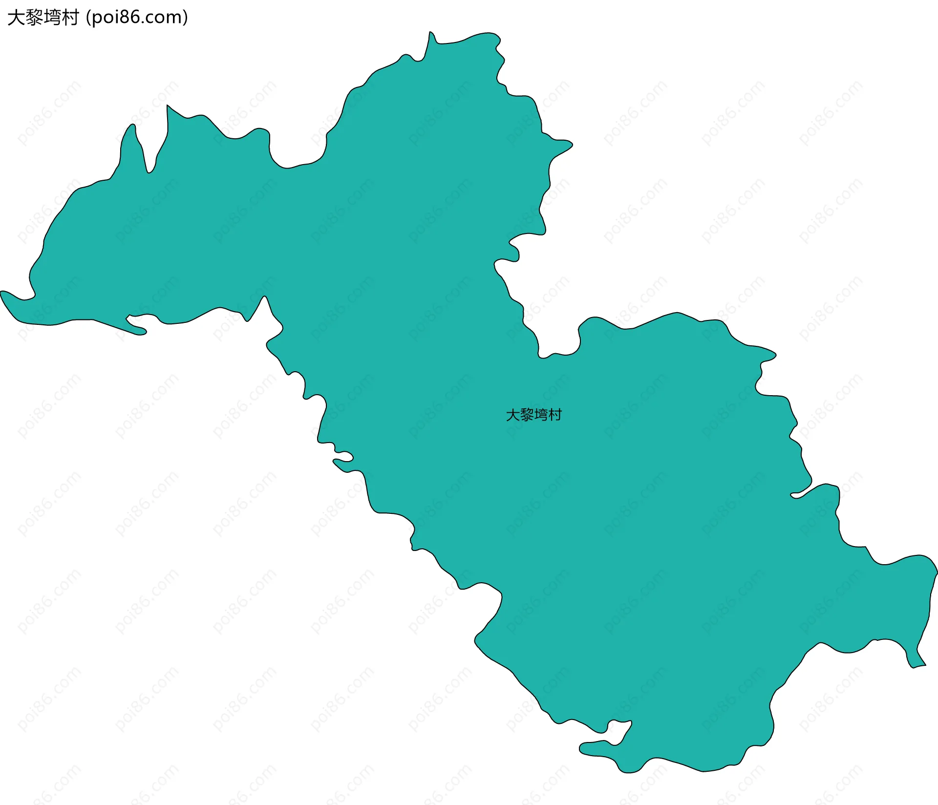 大黎塆村边界地图