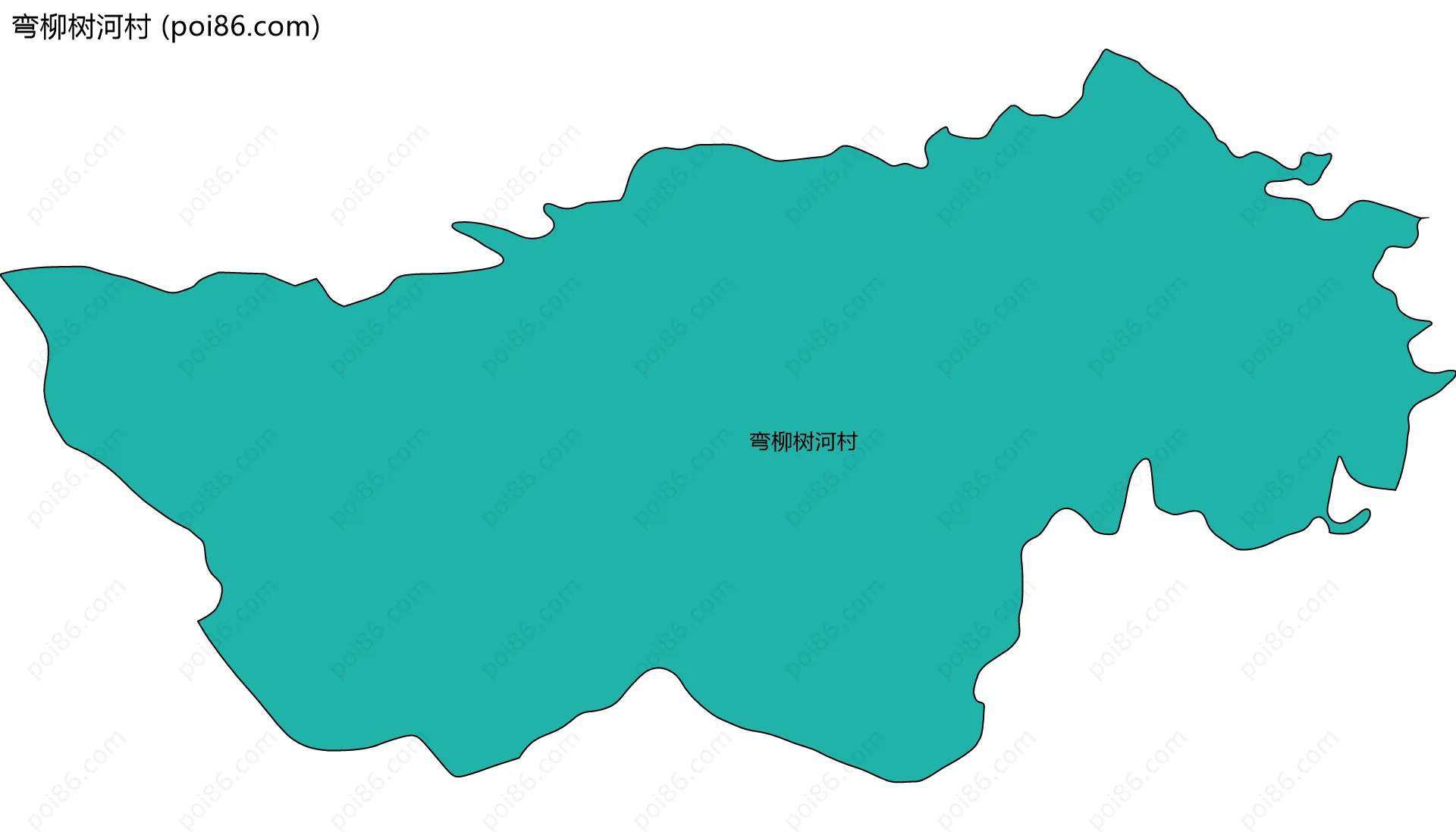 弯柳树河村边界地图