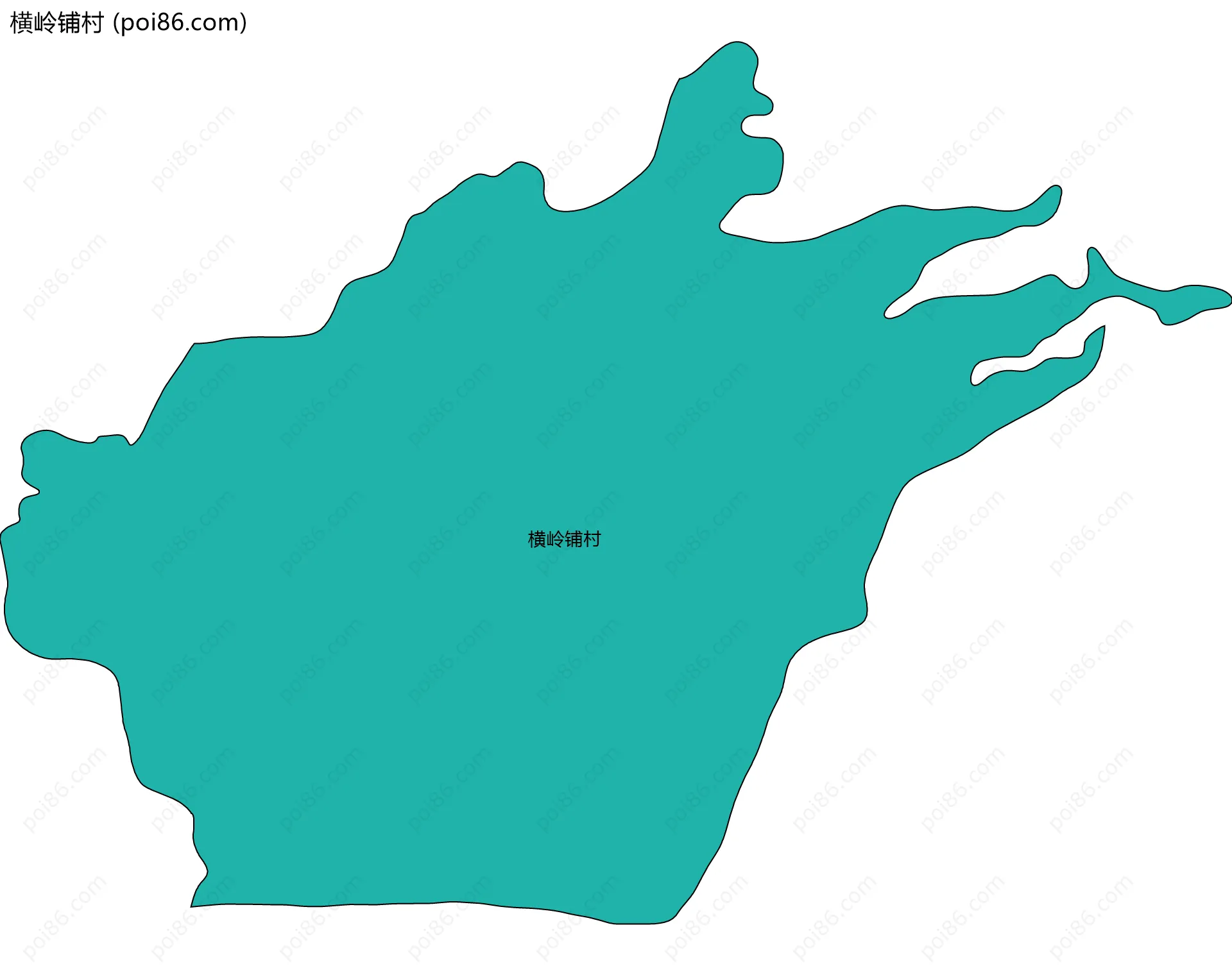横岭铺村边界地图