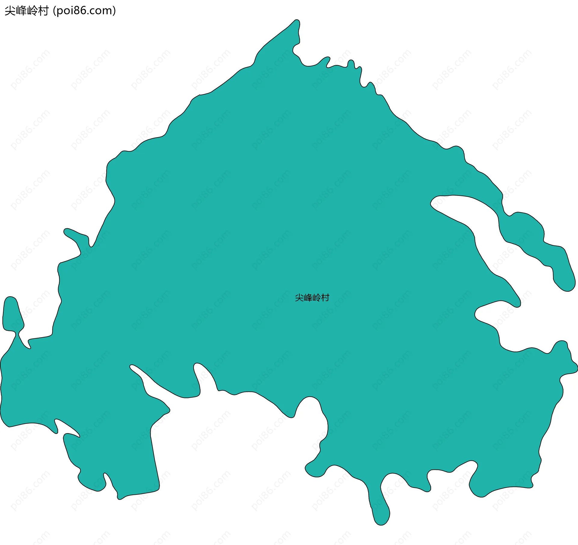 尖峰岭村边界地图