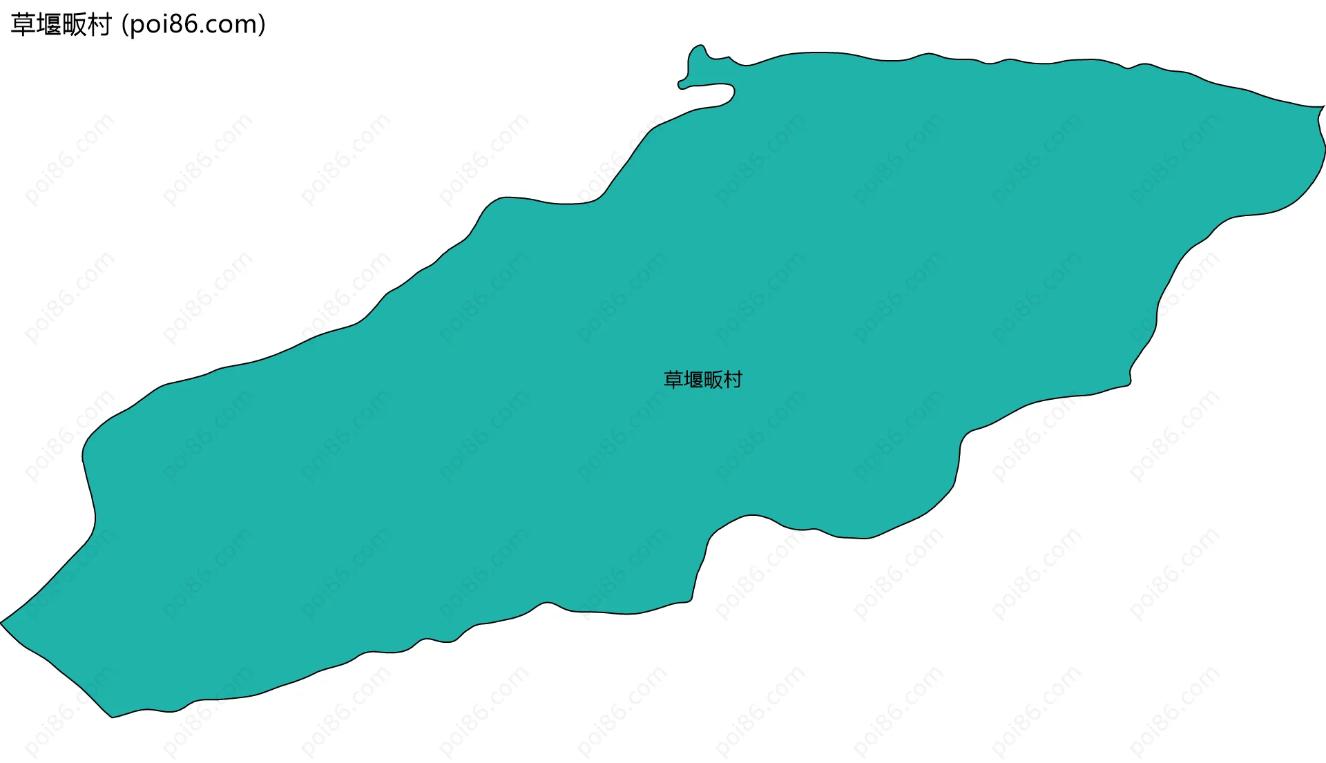 草堰畈村边界地图