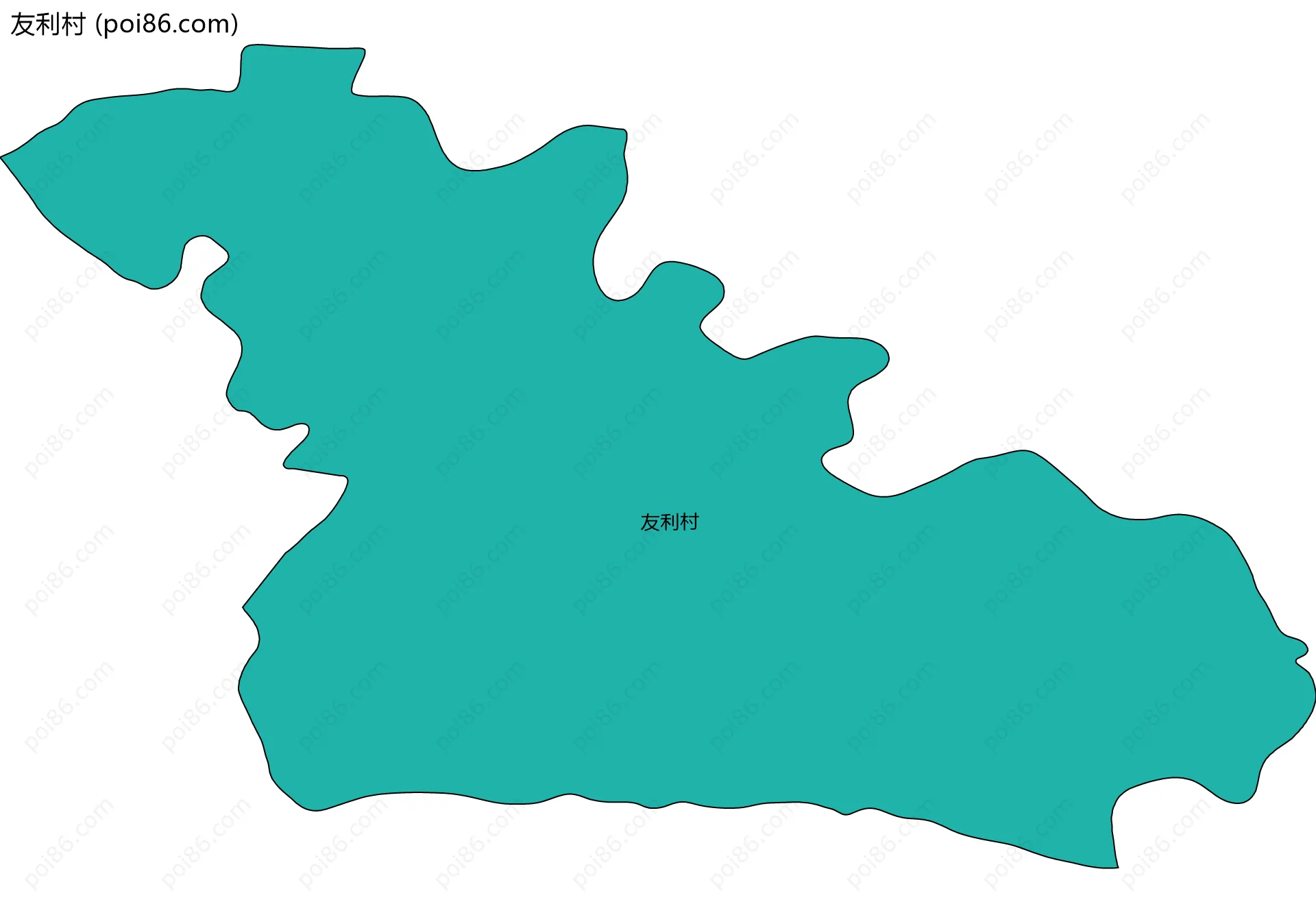 友利村边界地图