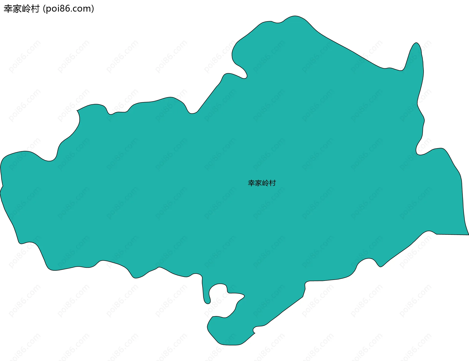 幸家岭村边界地图