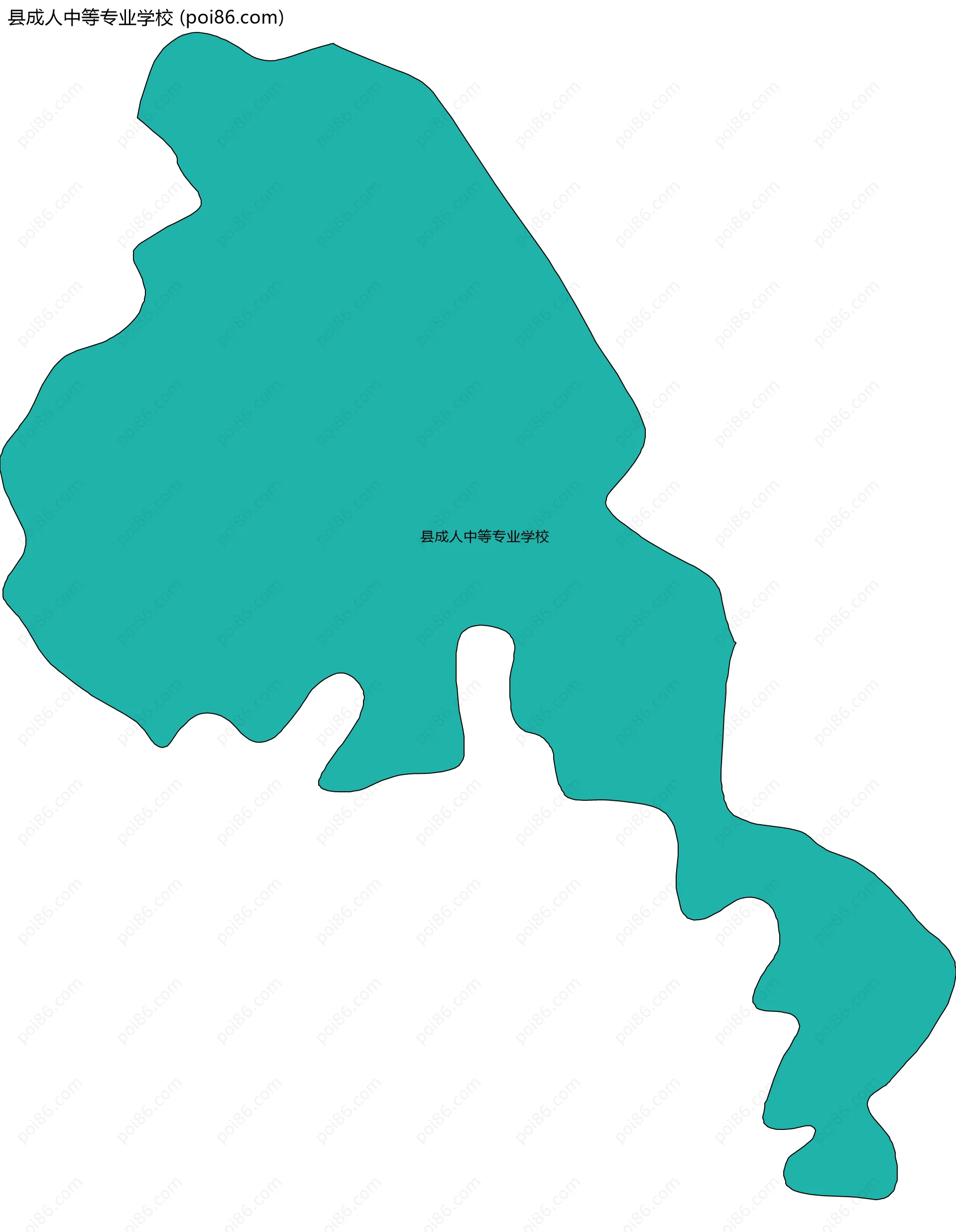 县成人中等专业学校边界地图