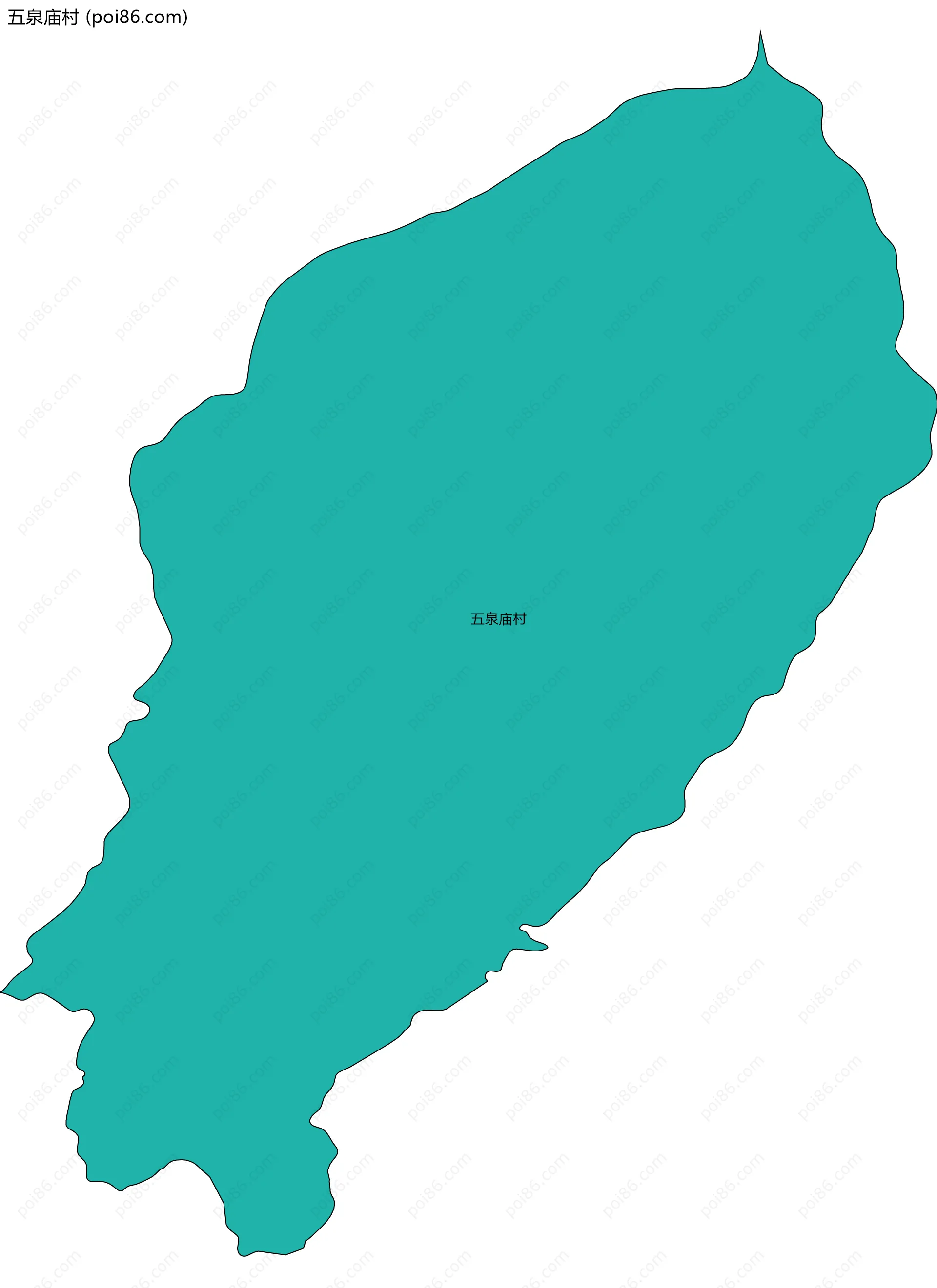 五泉庙村边界地图