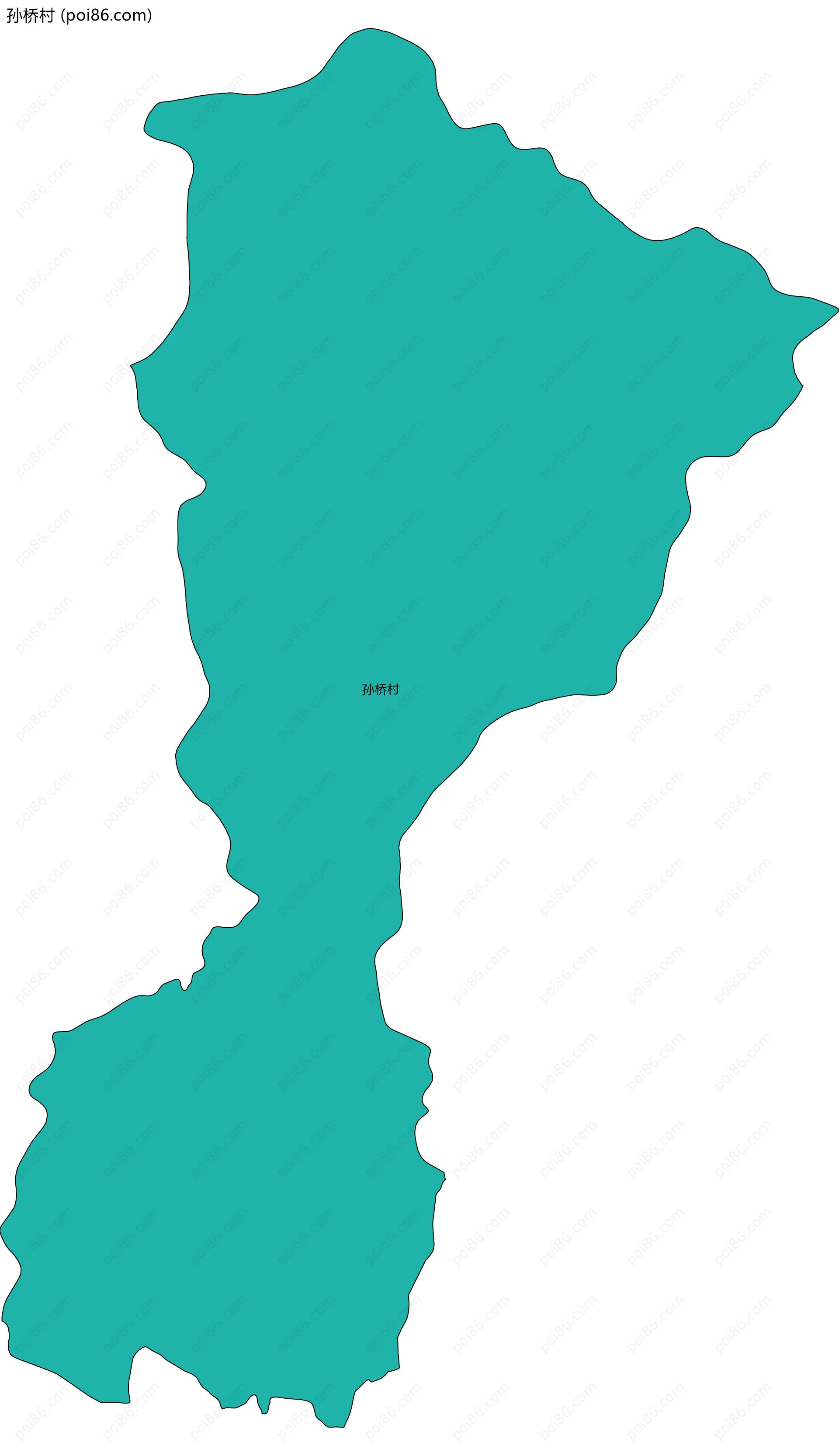 孙桥村边界地图