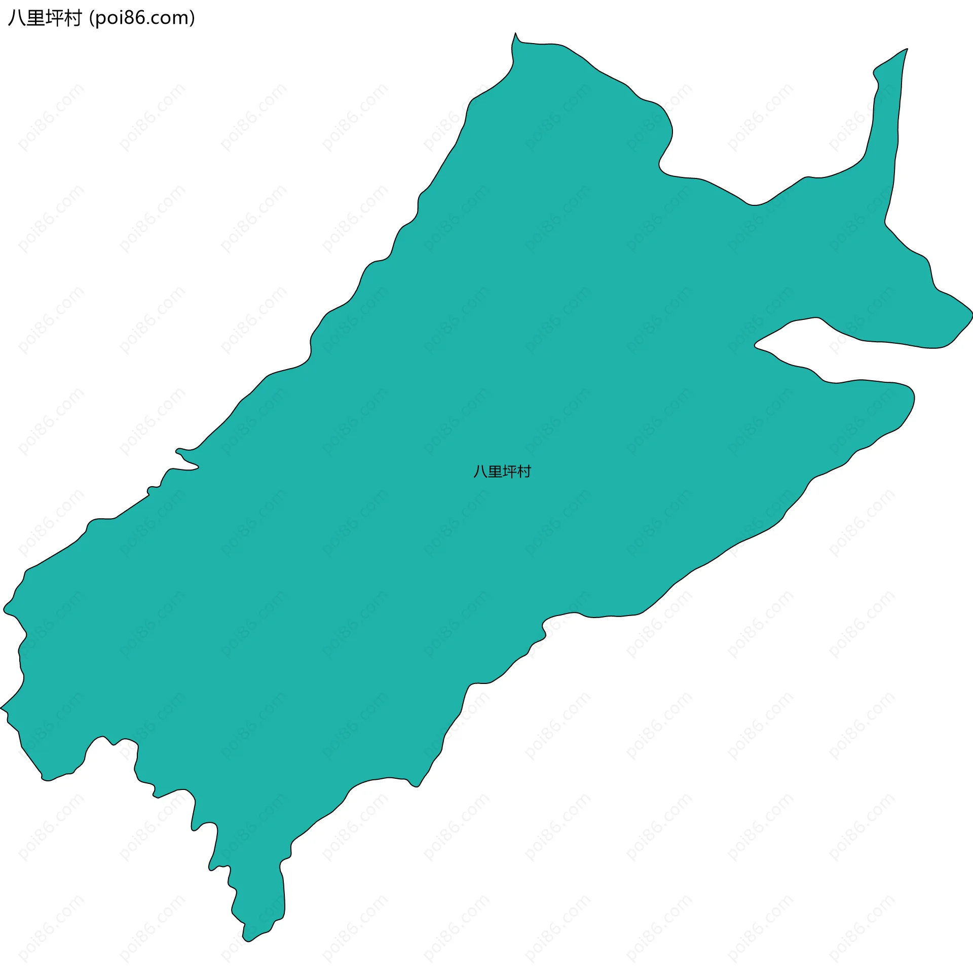 八里坪村边界地图