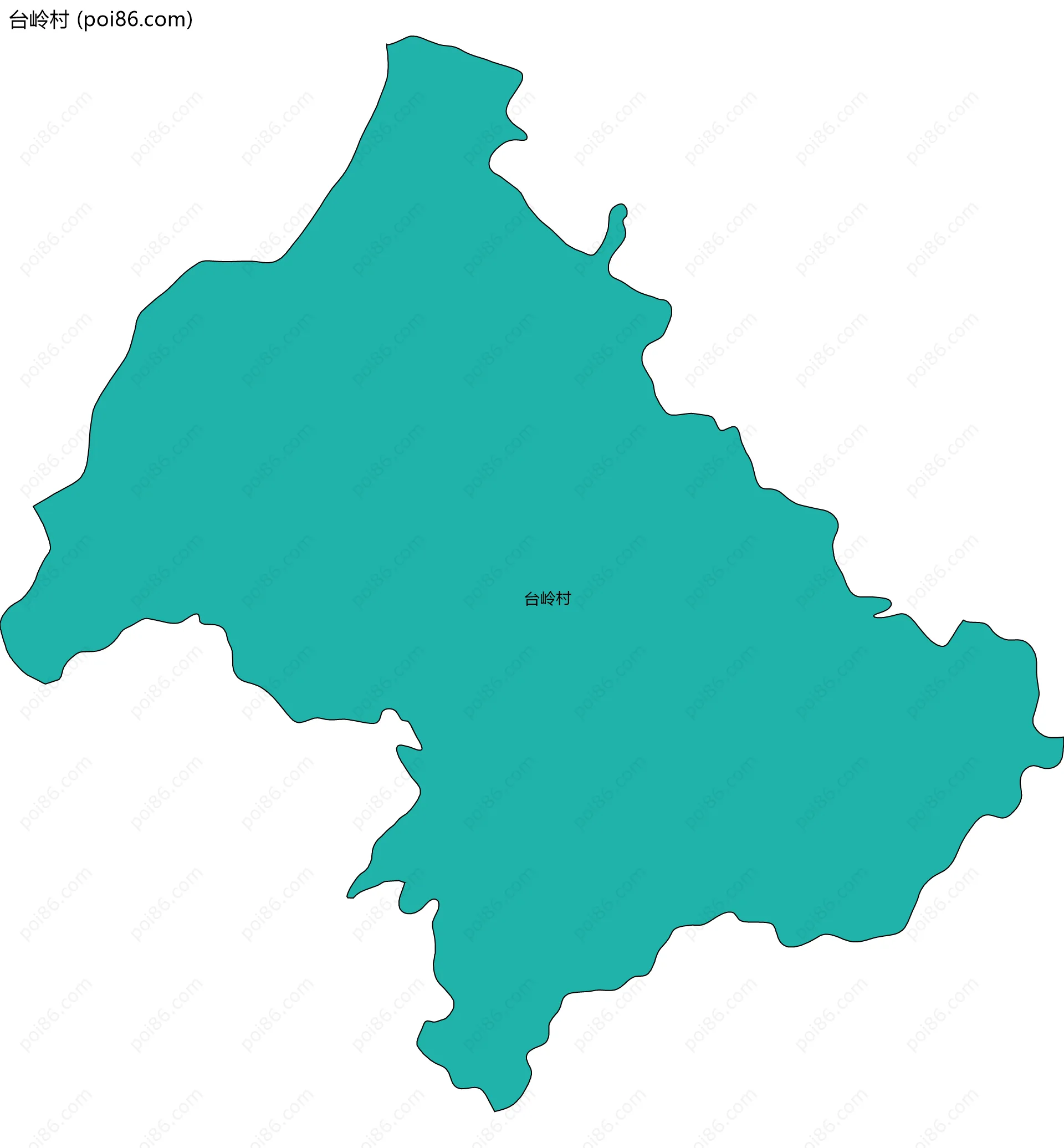 台岭村边界地图