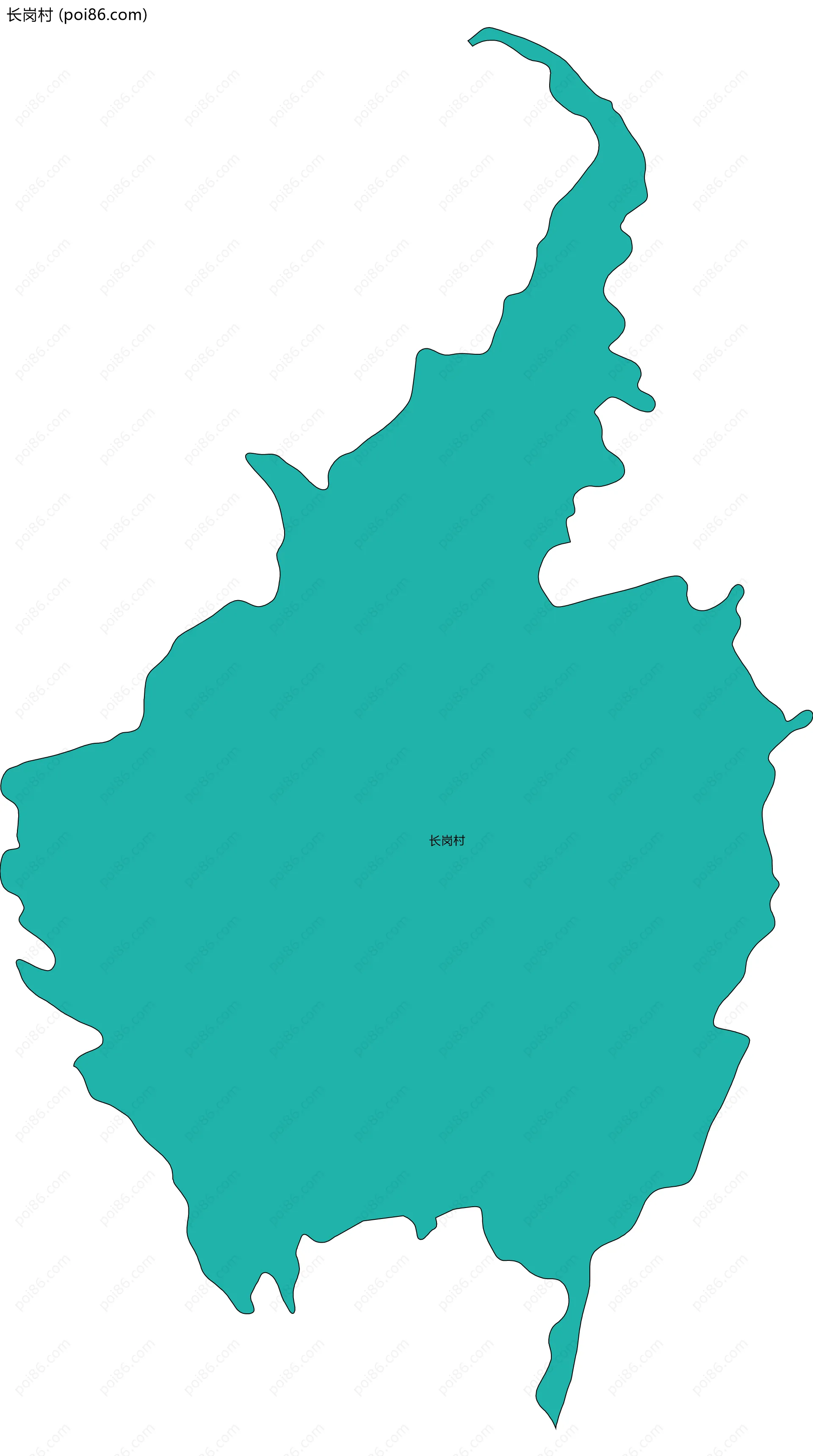 长岗村边界地图