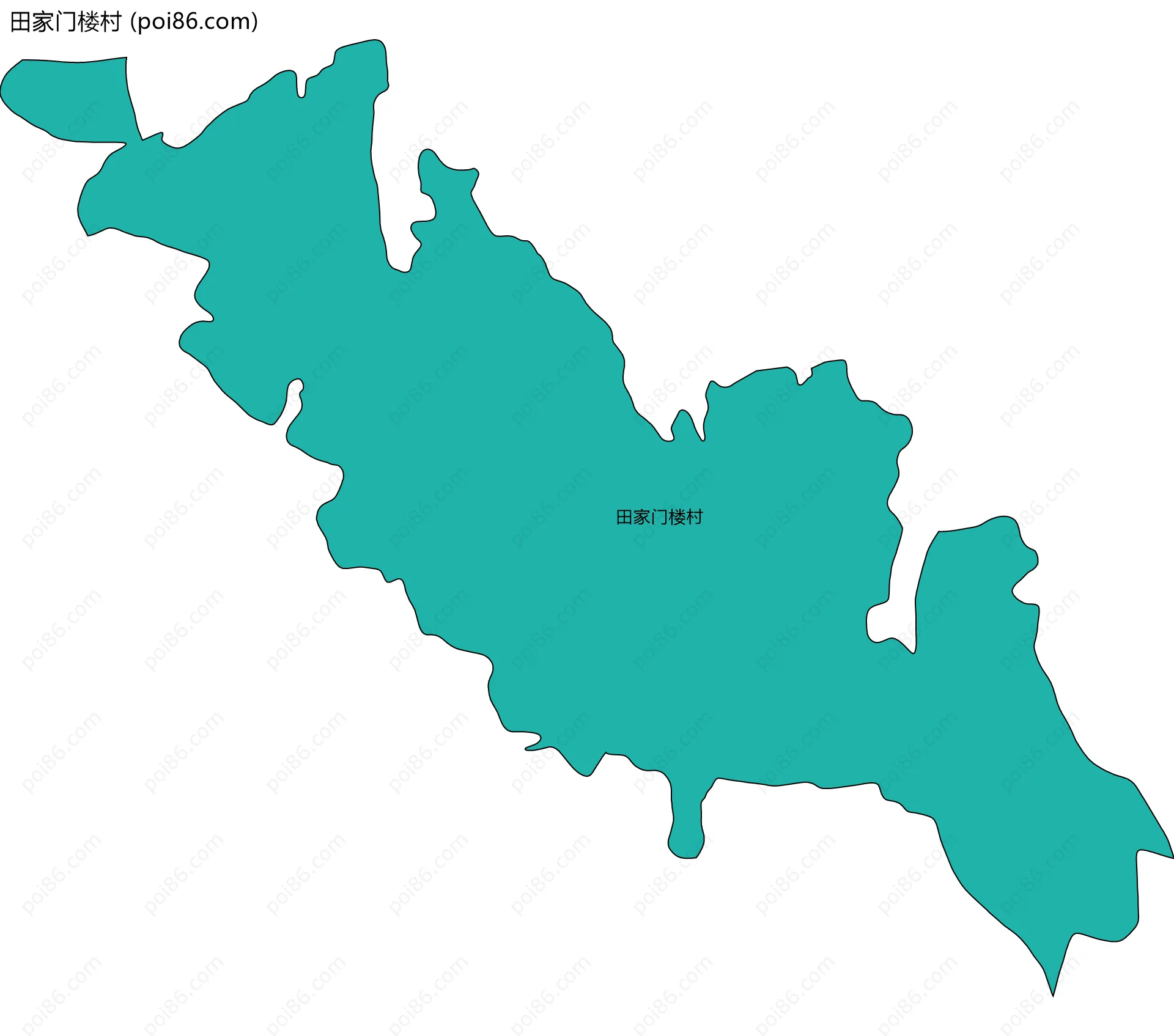 田家门楼村边界地图