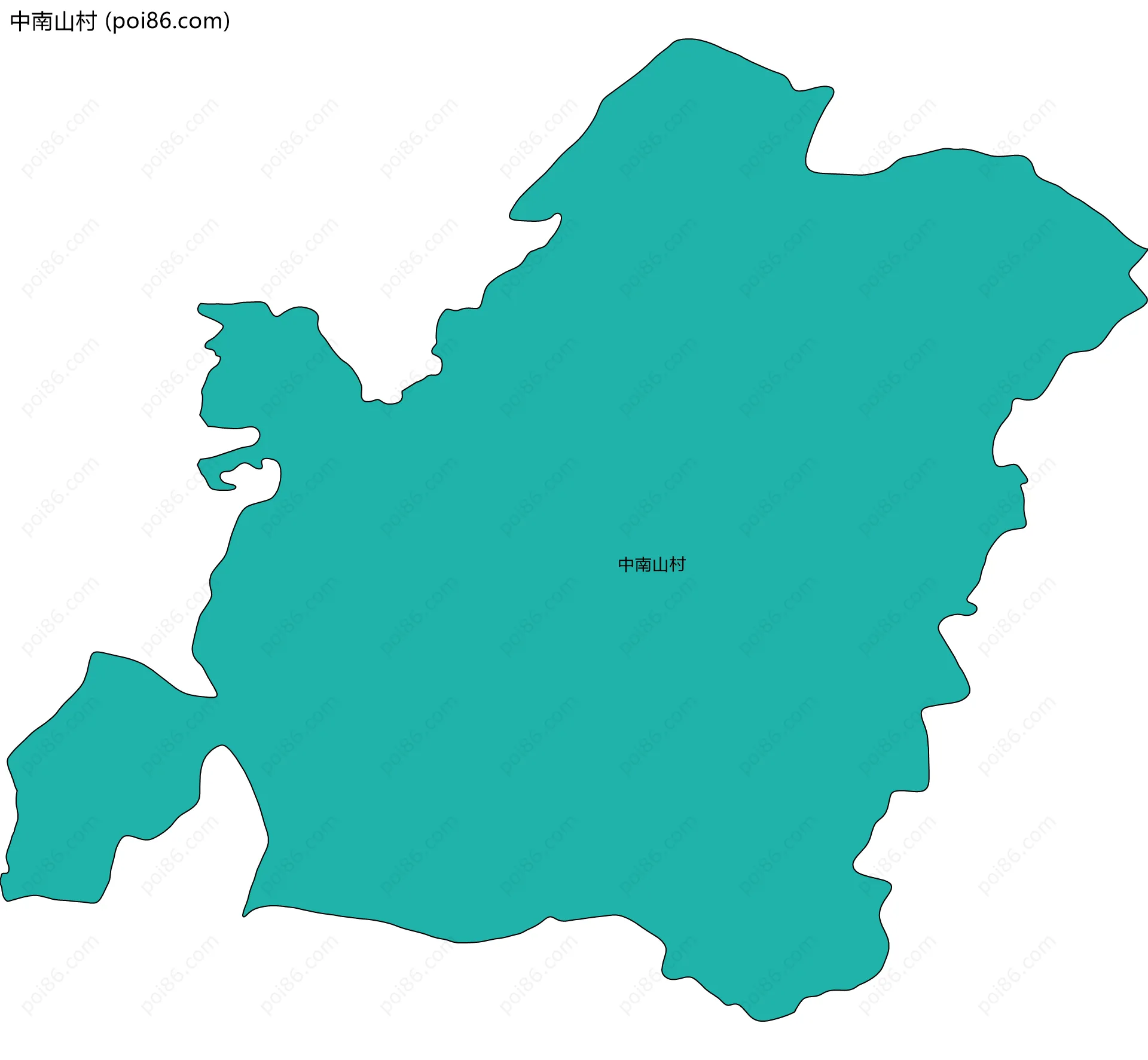 中南山村边界地图