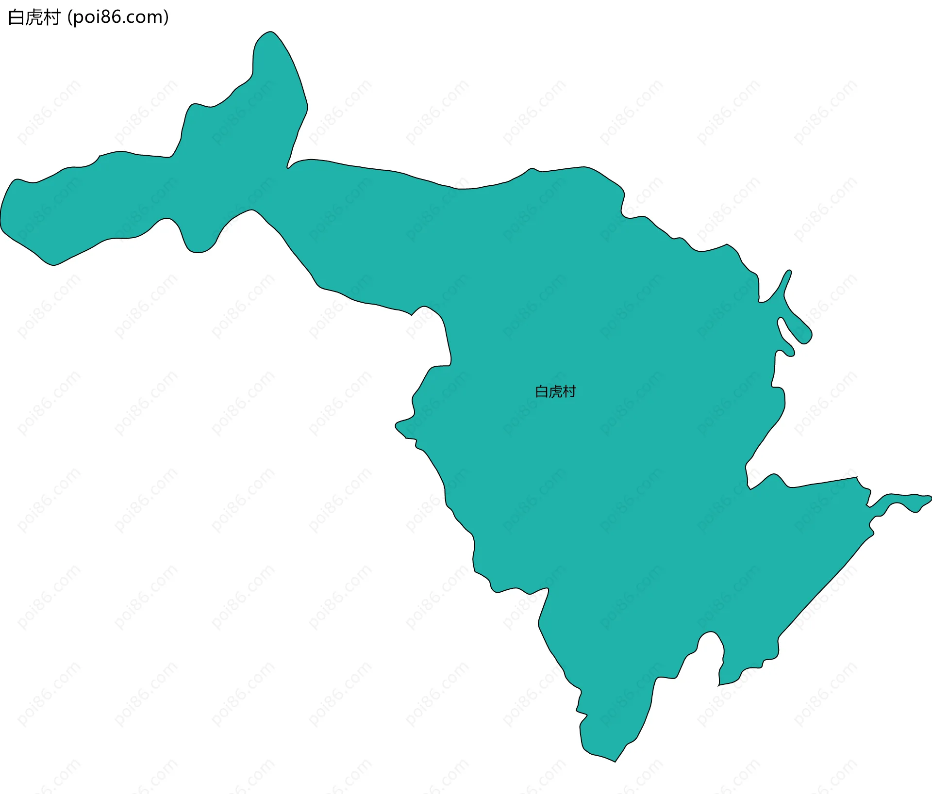 白虎村边界地图