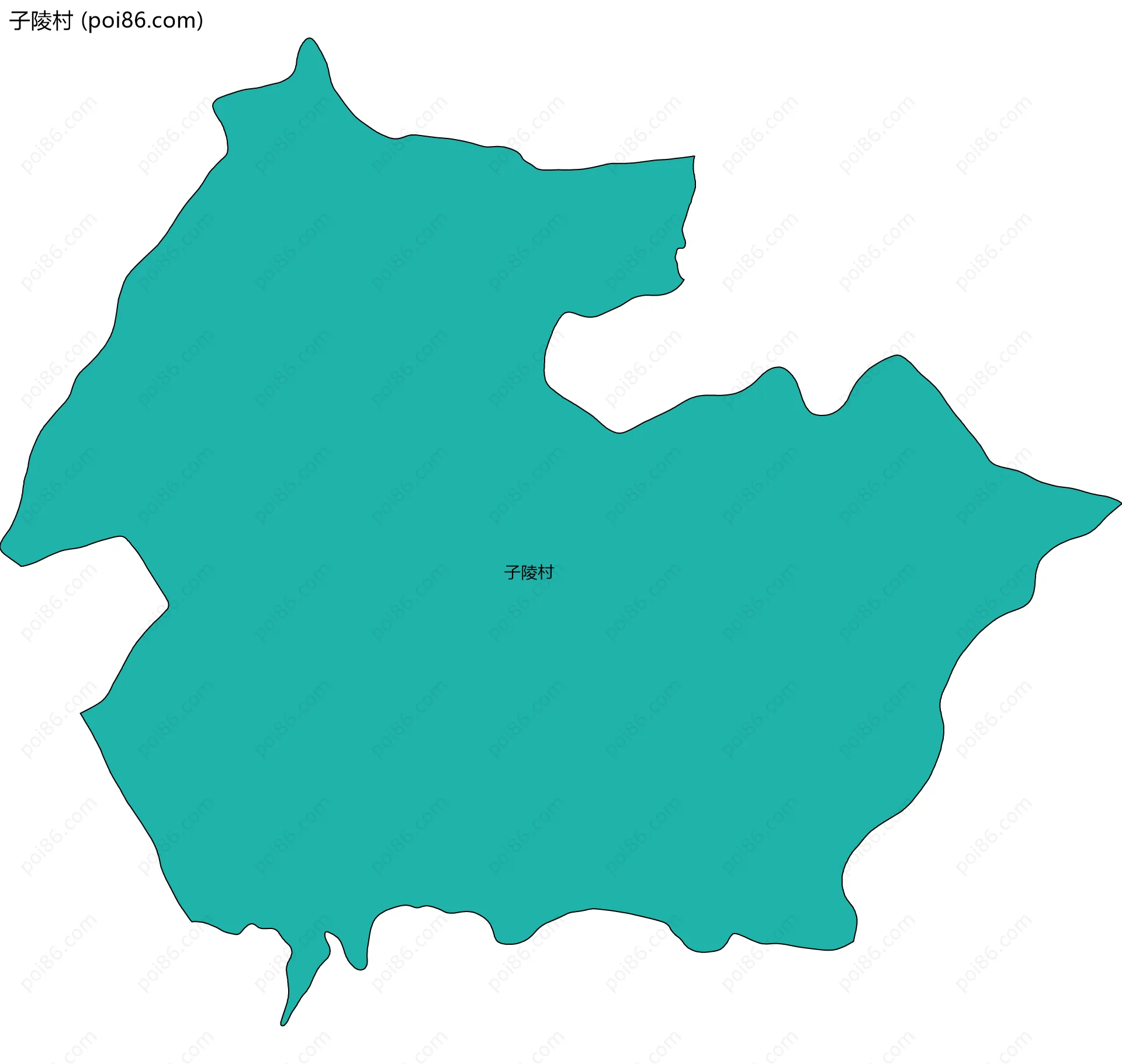 子陵村边界地图