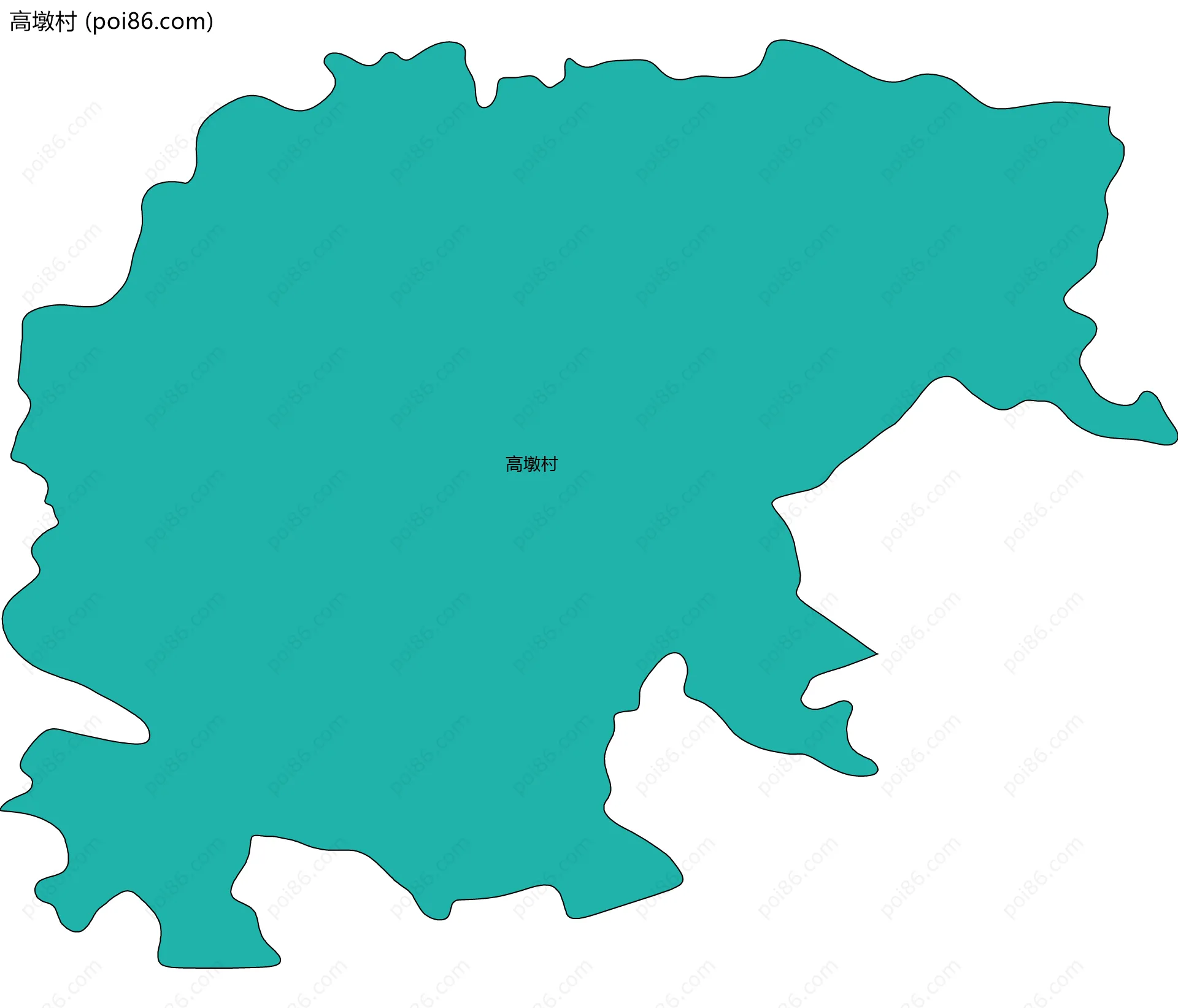 高墩村边界地图
