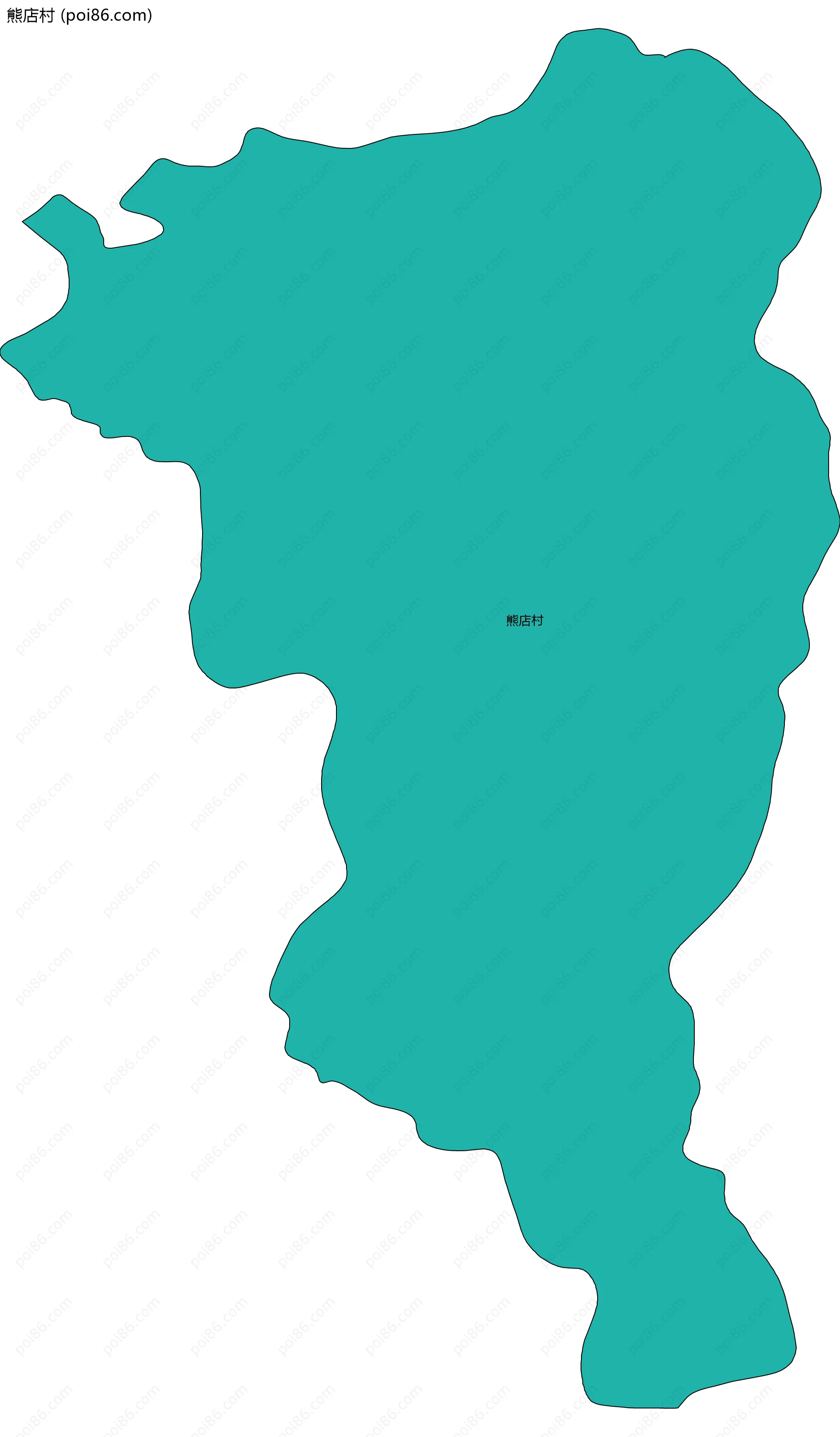 熊店村边界地图