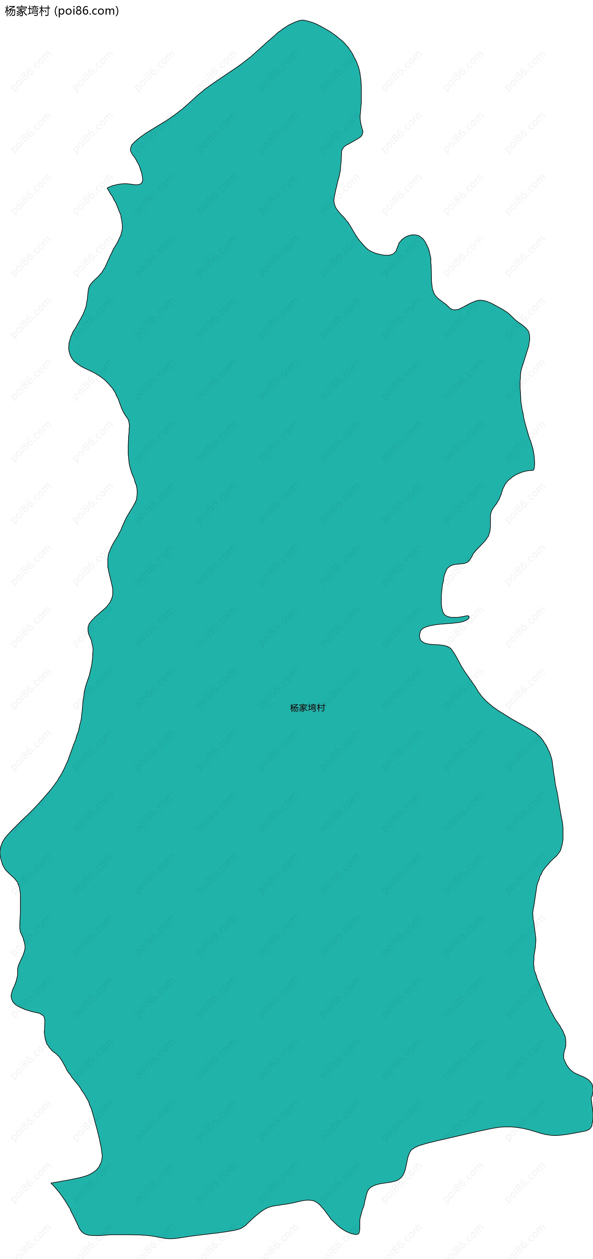 杨家塆村边界地图